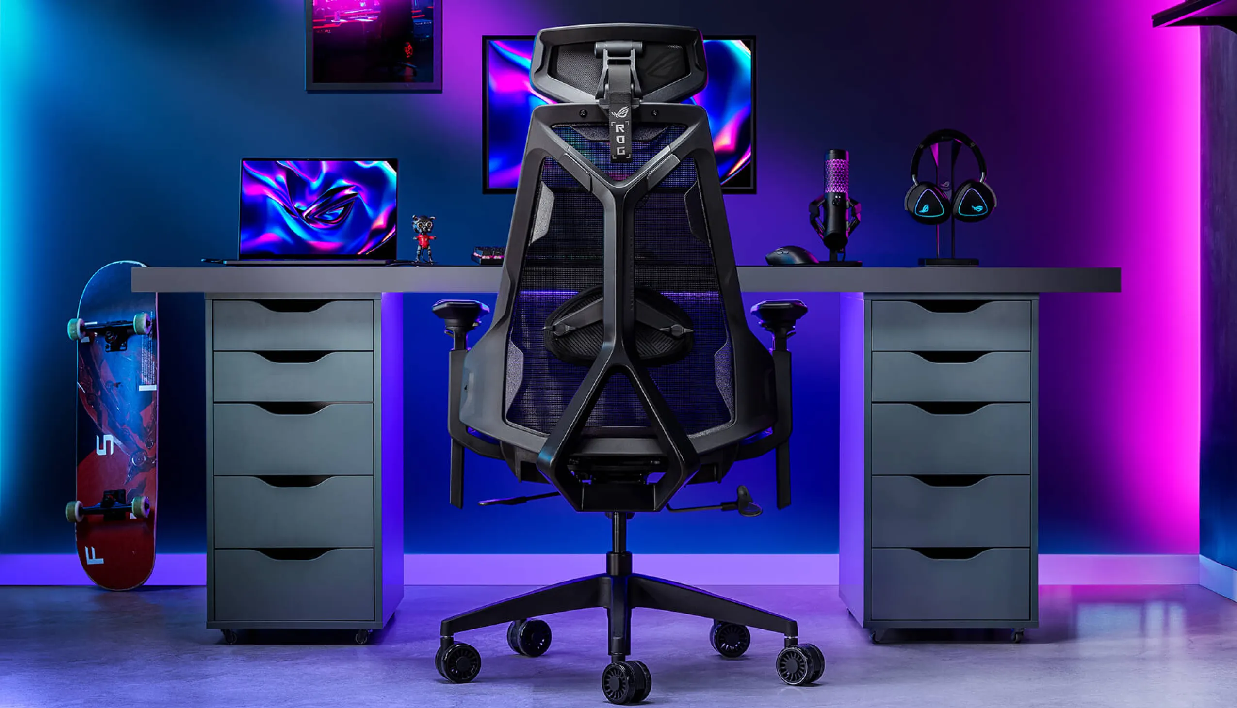 Кресло для геймеров ASUS SL400C ROG DESTRIER CORE (Moonlight White) (90GC01P0-MSG060)