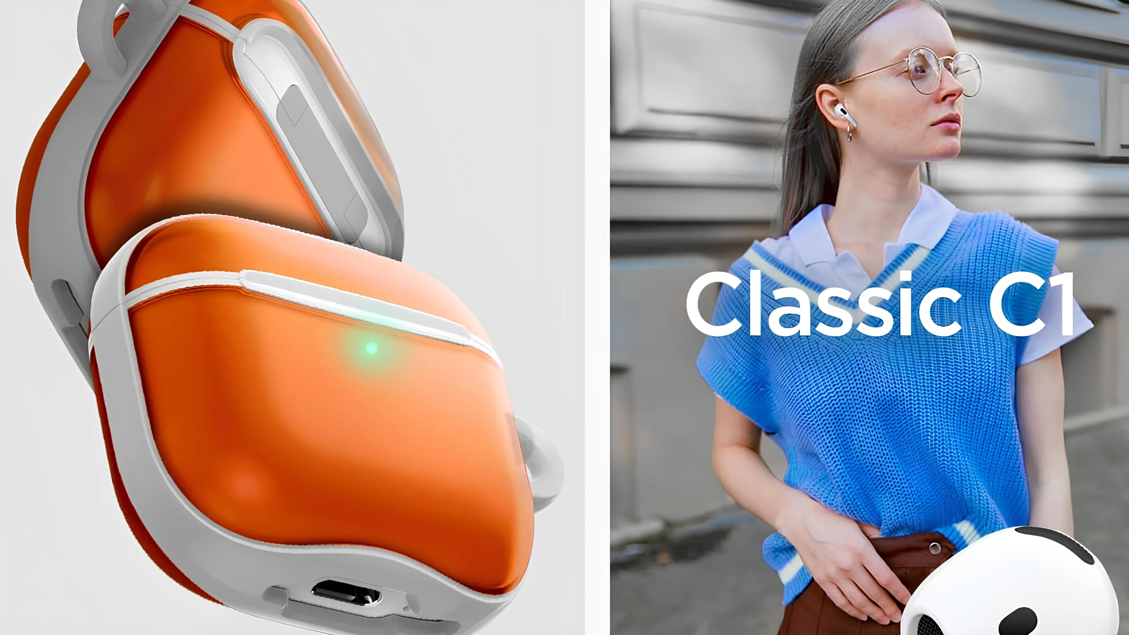 Чехол Spigen Classic C1 для Apple AirPods 4 (Bondi Blue)