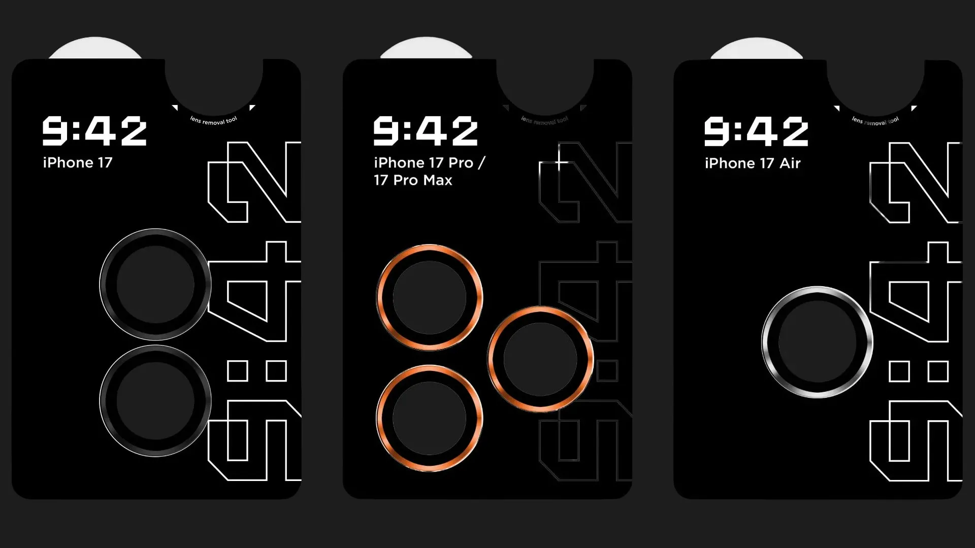 Захисне скло 9:42 для камери iPhone 17 (Purple)