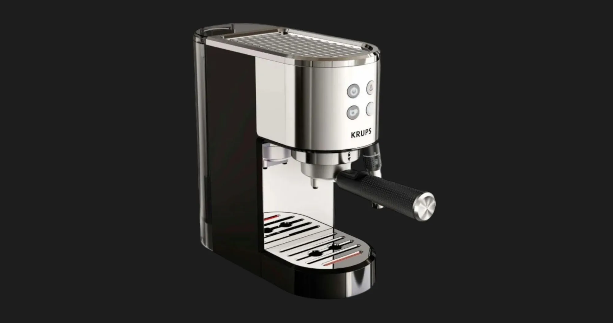 Рожковая кофеварка Krups (XP444C10) (Stainless Steel) (Standard)