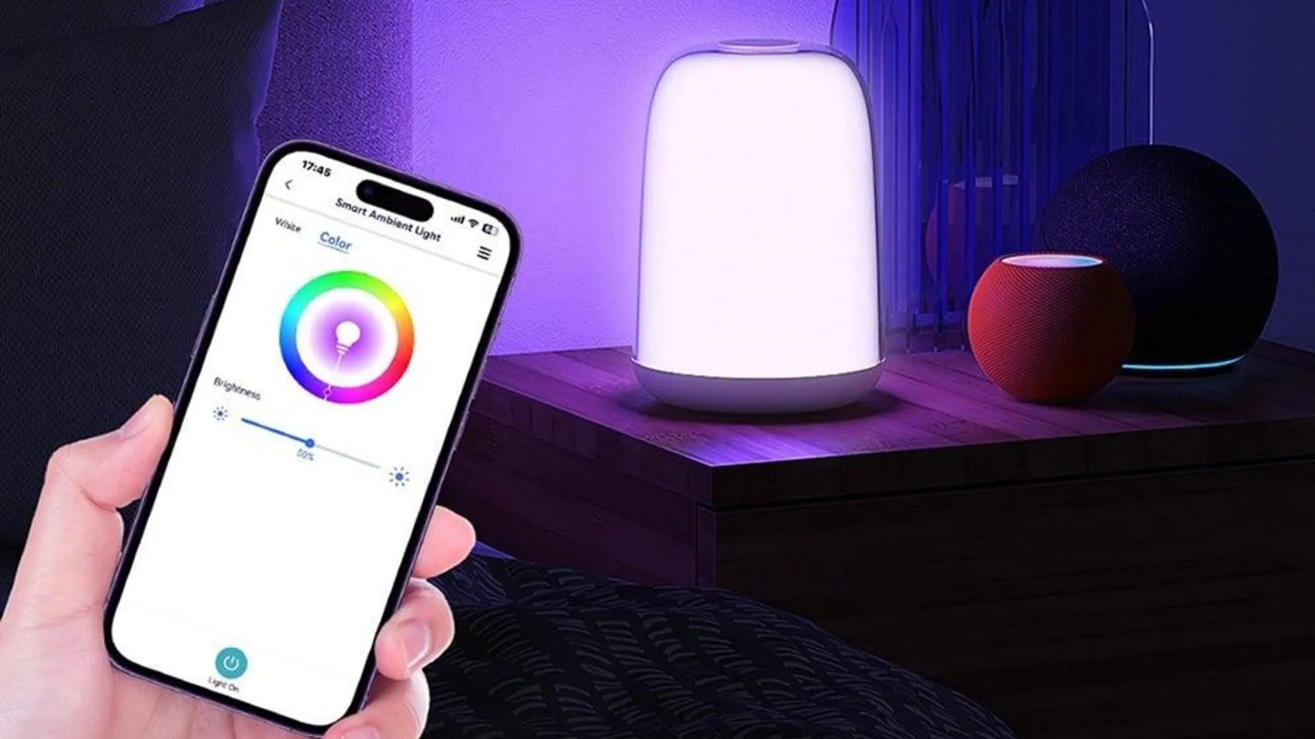 Умная настольная лампа Meross MSL430JHK-EU WiFi Ambient Light (White)