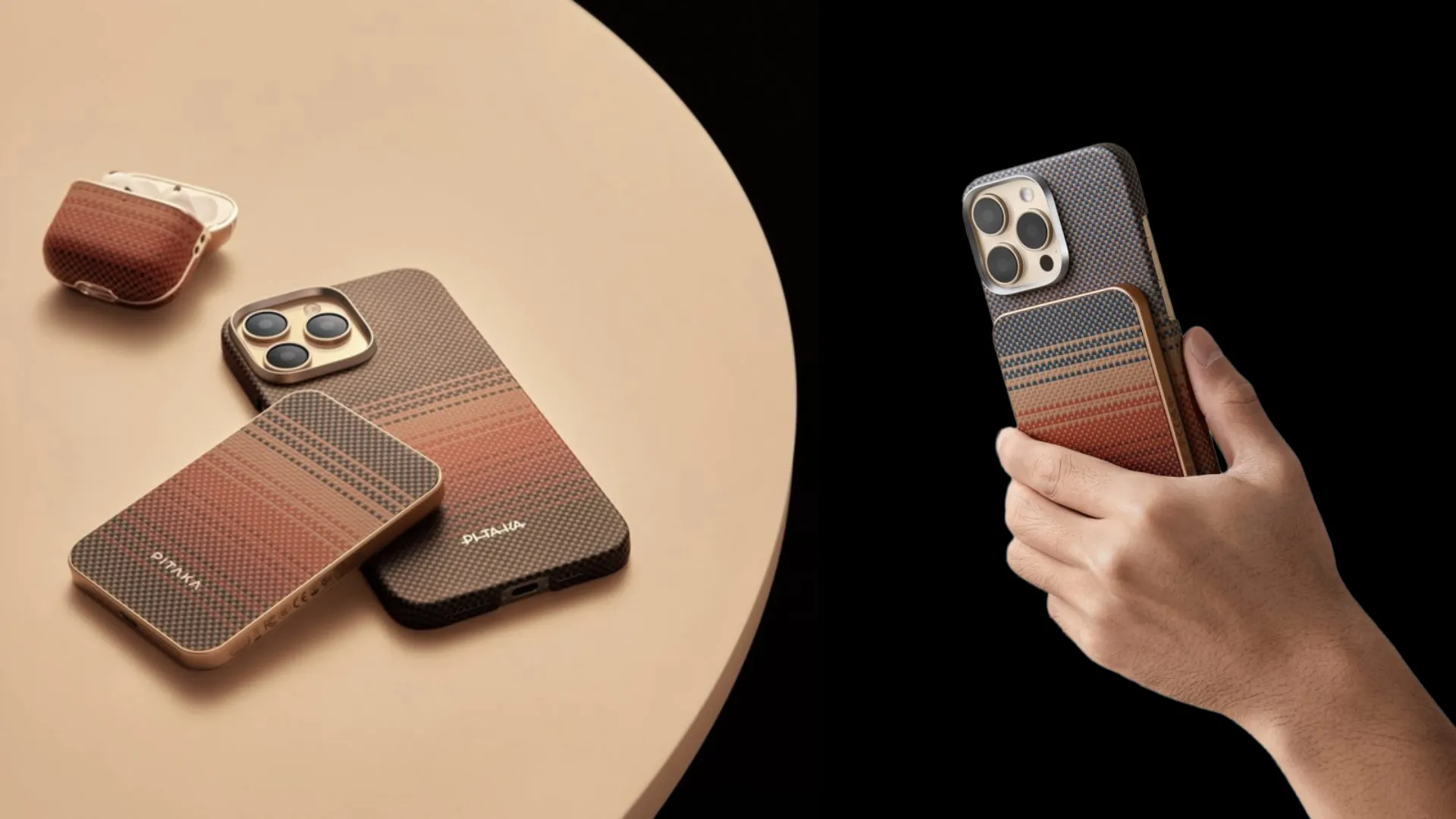 Зарядний пристрій Power Bank Pitaka Aramid Fiber Magnetic Qi2 (5000mAh) (Sunset)