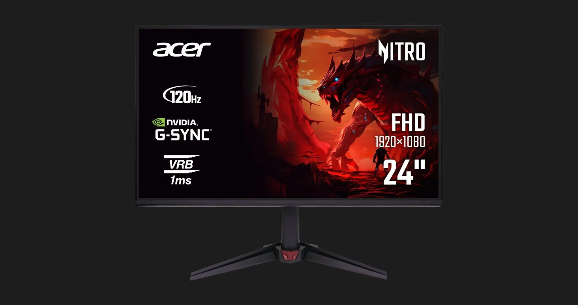 Монітор Acer 23.8&quot; Nitro VG240YGbmipx IPS 120Hz (UM.QV0EE.G01) (UA)