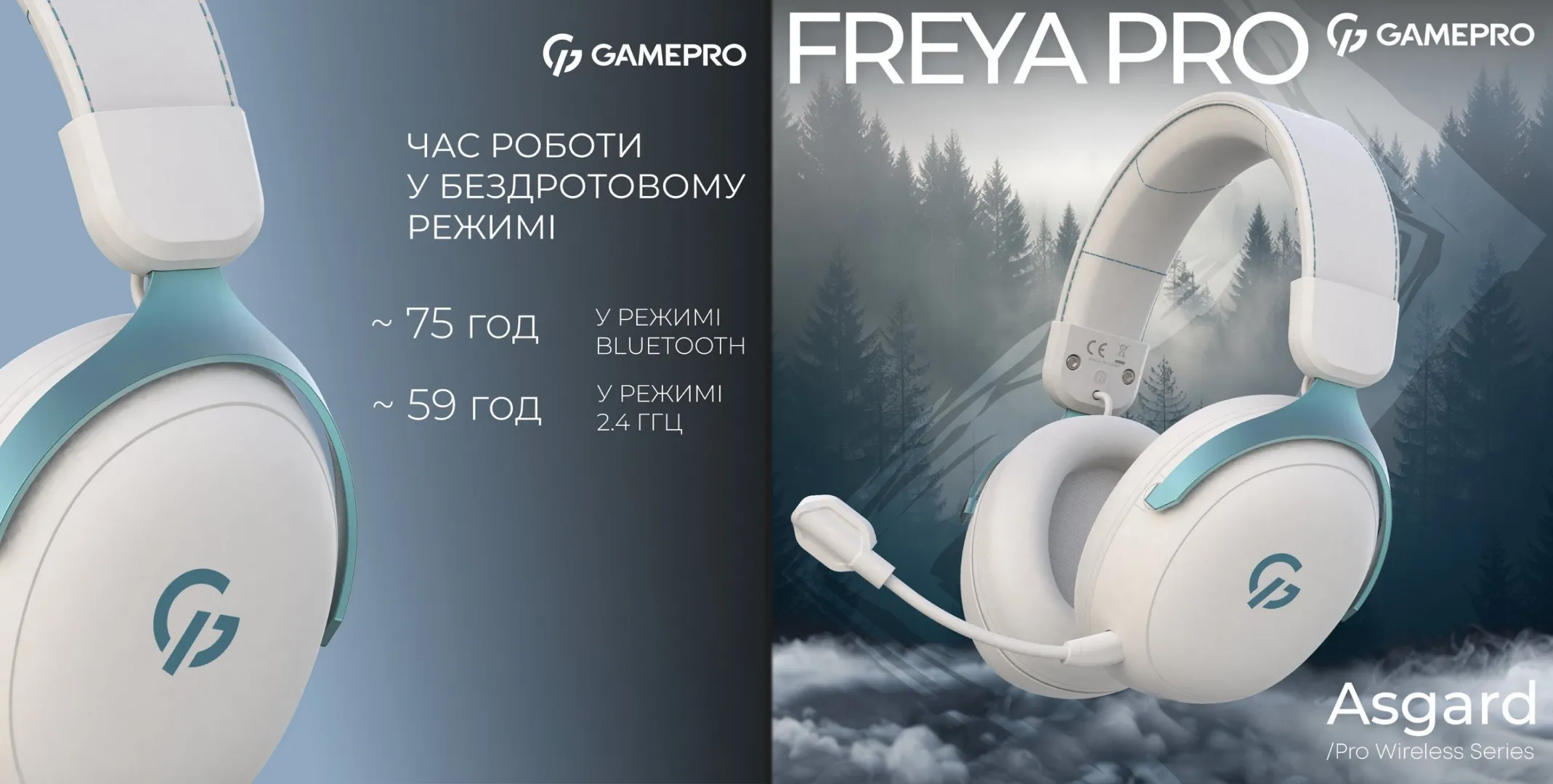 Игровая гарнитура GamePro HSW201WB (White) (UA)