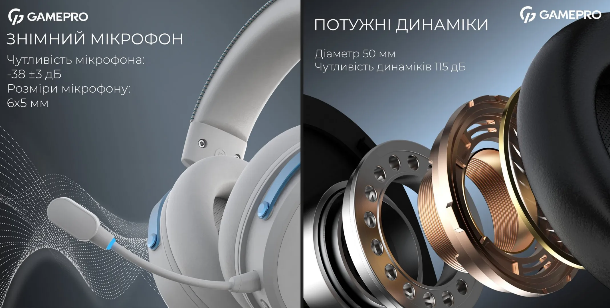 Игровая гарнитура GamePro HSW191WB (White) (UA)