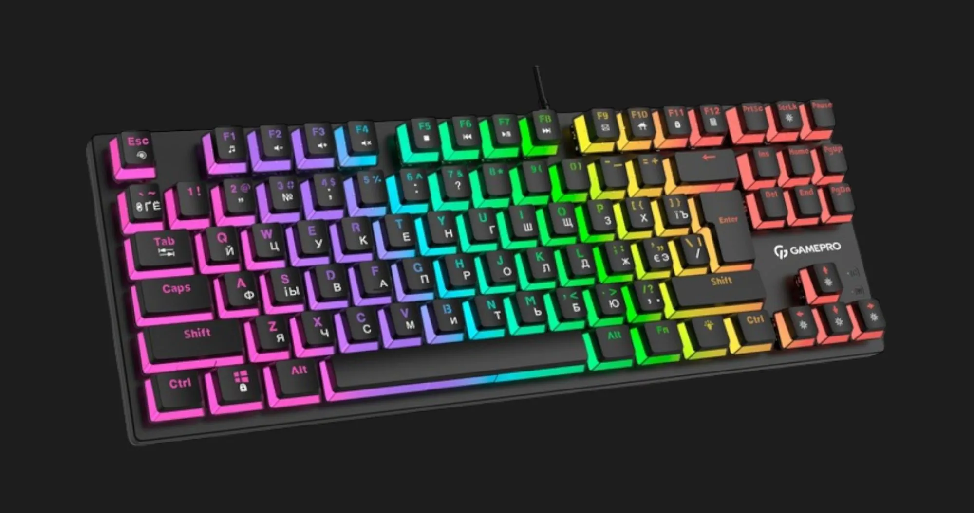 Ігрова клавіатура GamePro (Red Switch) (MK80R) (Black) (UA)
