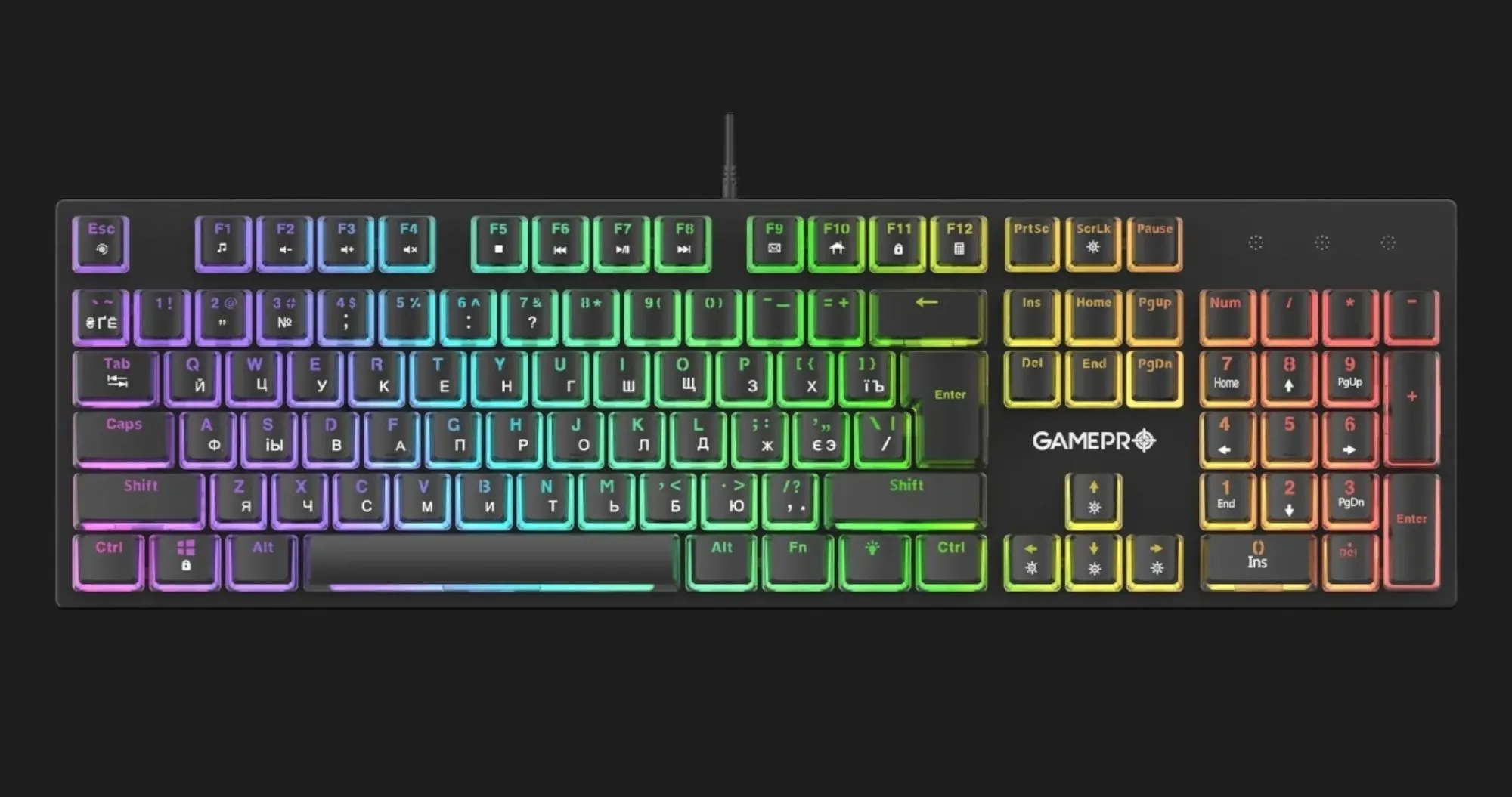 Ігрова клавіатура GamePro (Red Switch) (MK85R) (Black) (UA)