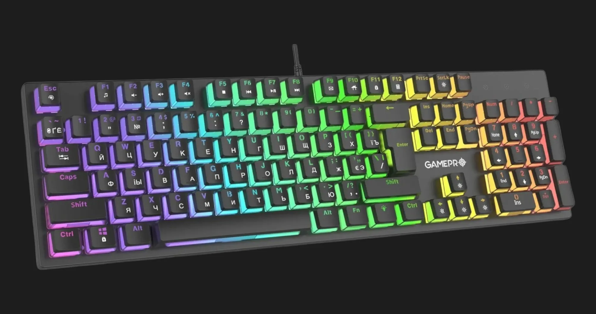 Ігрова клавіатура GamePro (Red Switch) (MK85R) (Black) (UA)