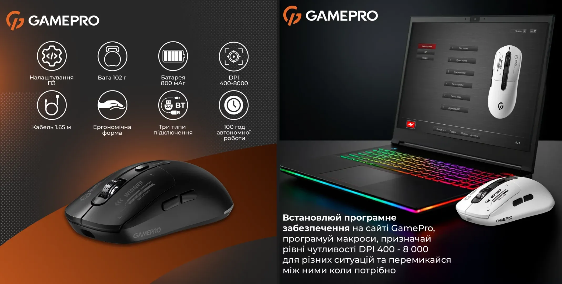 Ігрова миша GamePro Genesis Winner GM079W (White) (UA)