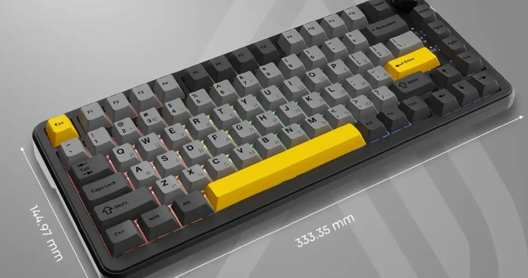 Клавиатура игровая Ajazz (Black) (AK820MAX-DD-BGY) (UA)