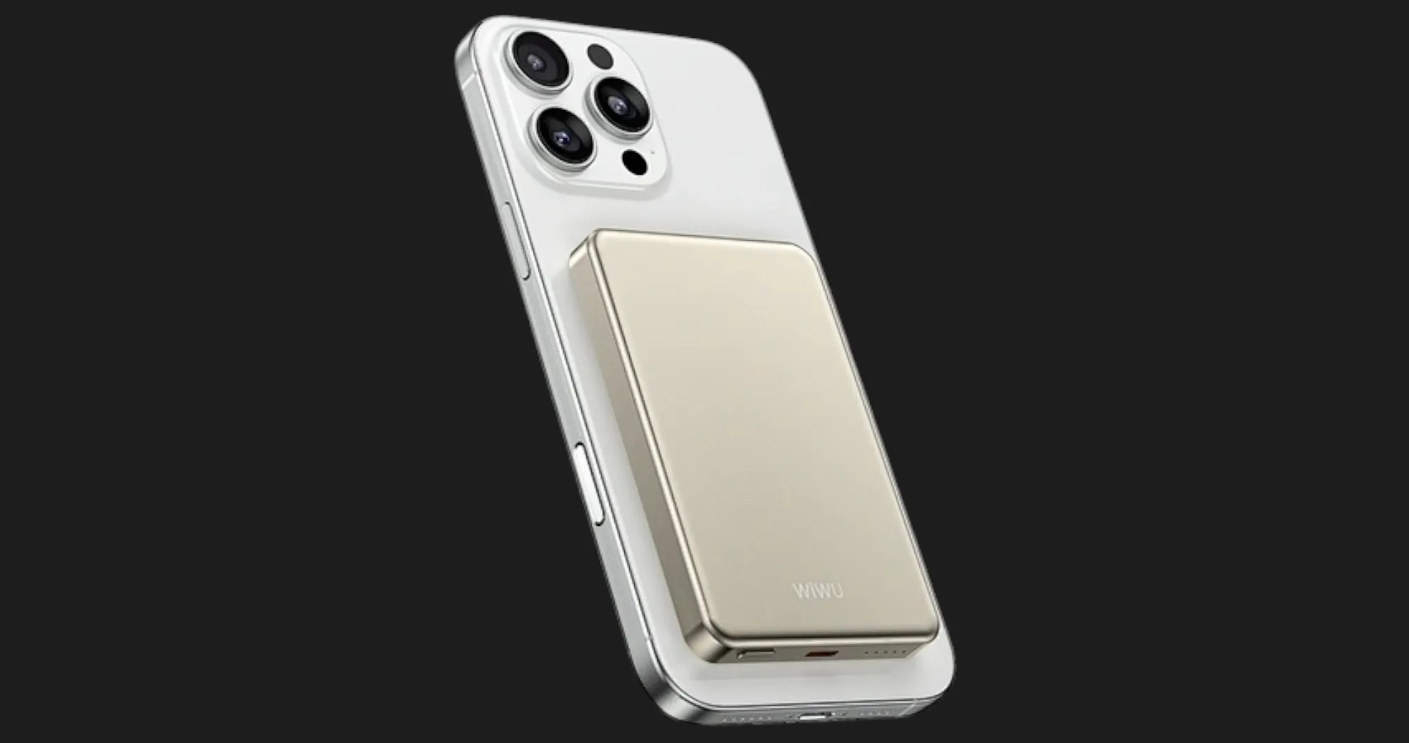 Зарядное устройство Power Bank WiWU P15 Ultra Slim 5000mAh MagSafe (Titanium Gold)