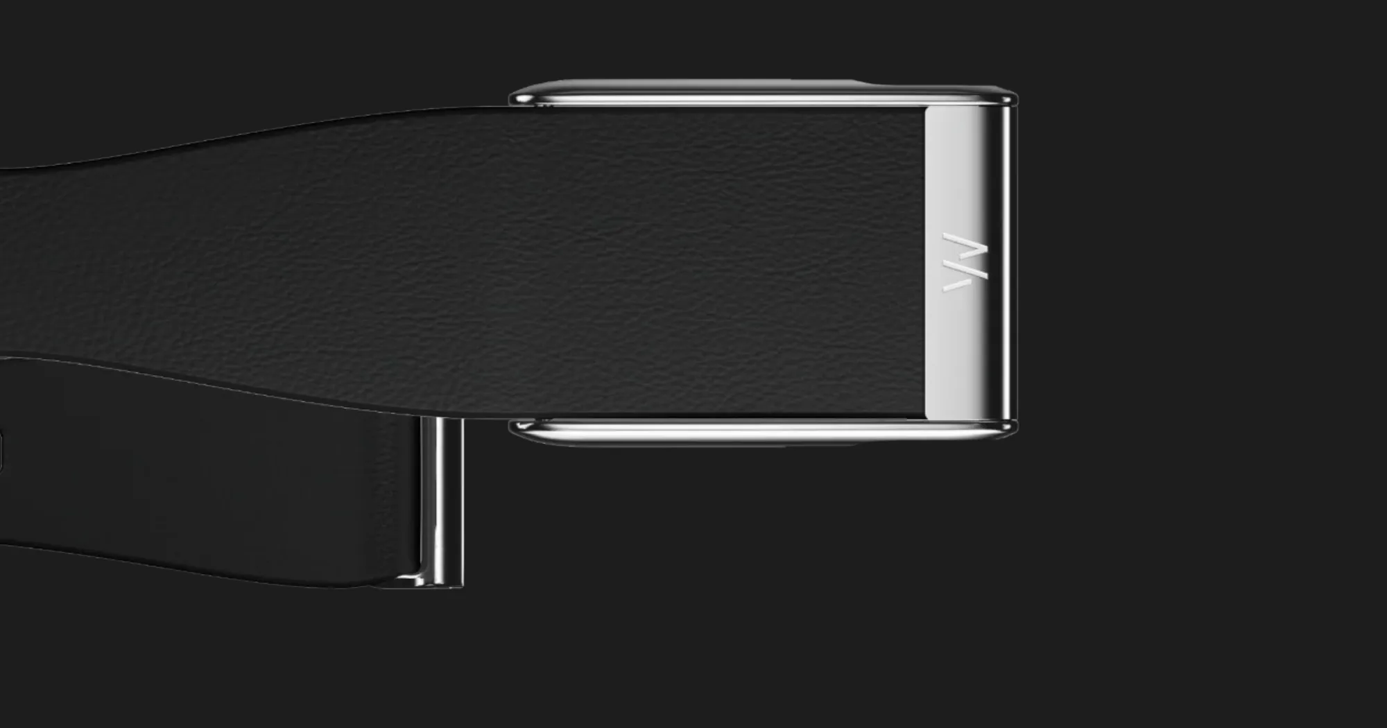 Ремінець Whoop LeatherLuxe Band для Whoop MG (Black with Titanium) (Size L)