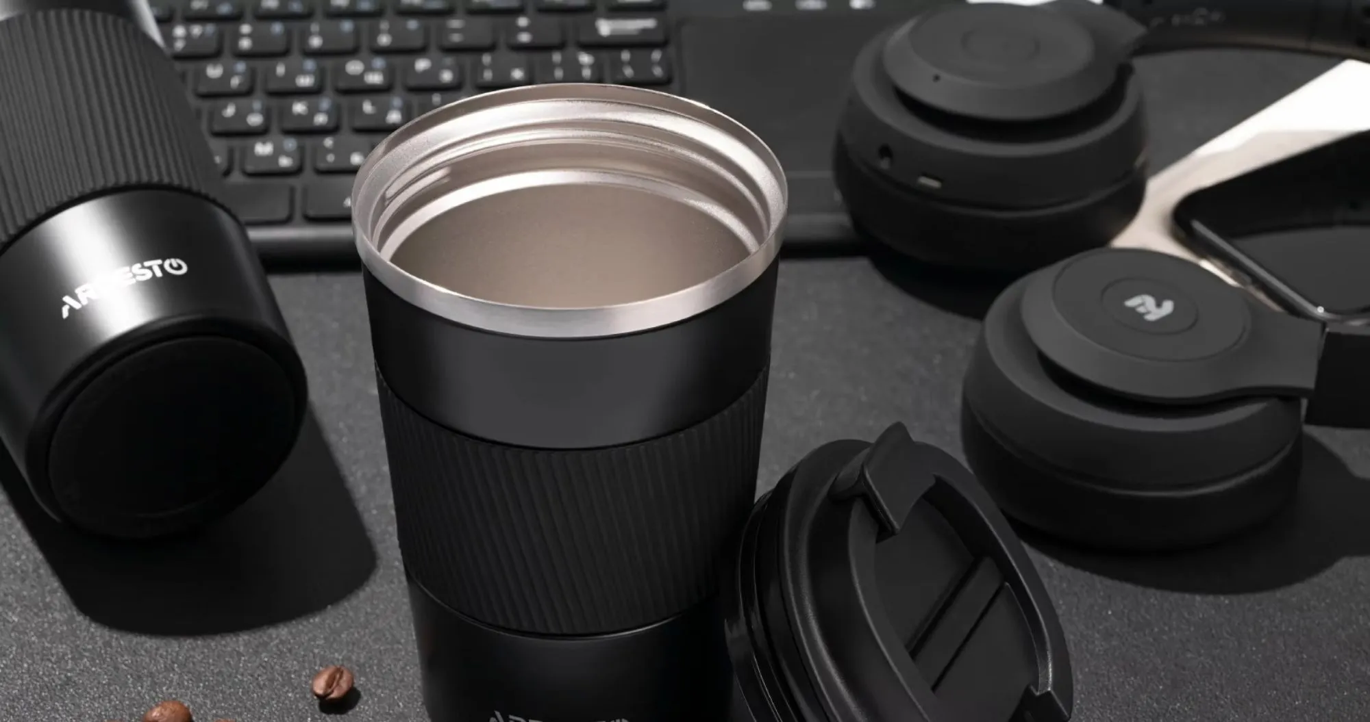 Термокружка Ardesto Urban 380 мл (Black) (AR2638TMB)