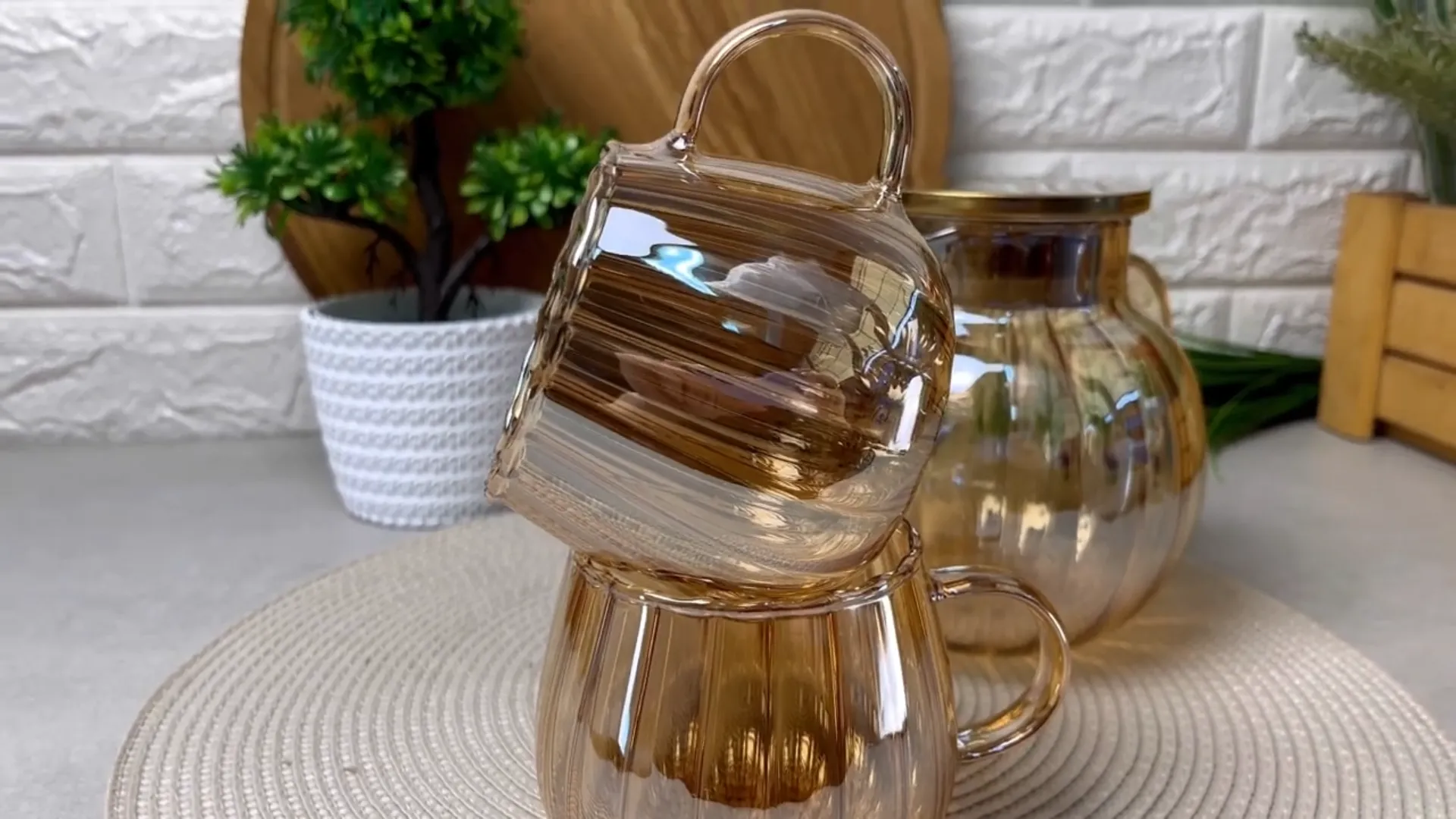 Набор чашек Ardesto Golden Moon 350 мл 2 шт. (AR2635BGG)