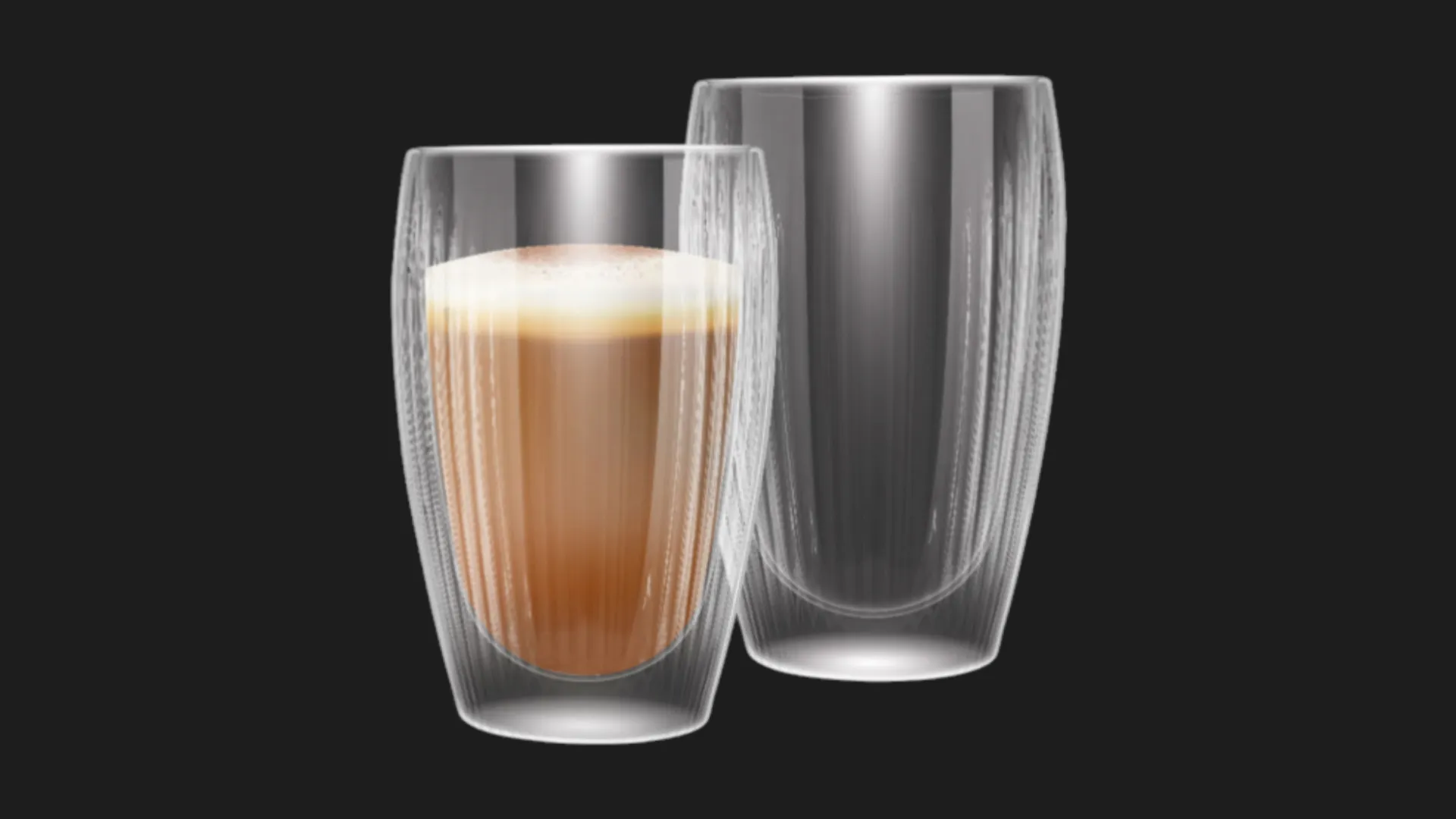 Набір чашок з подвійними стінками Ardesto 450 мл 2 шт. (AR2645BN)