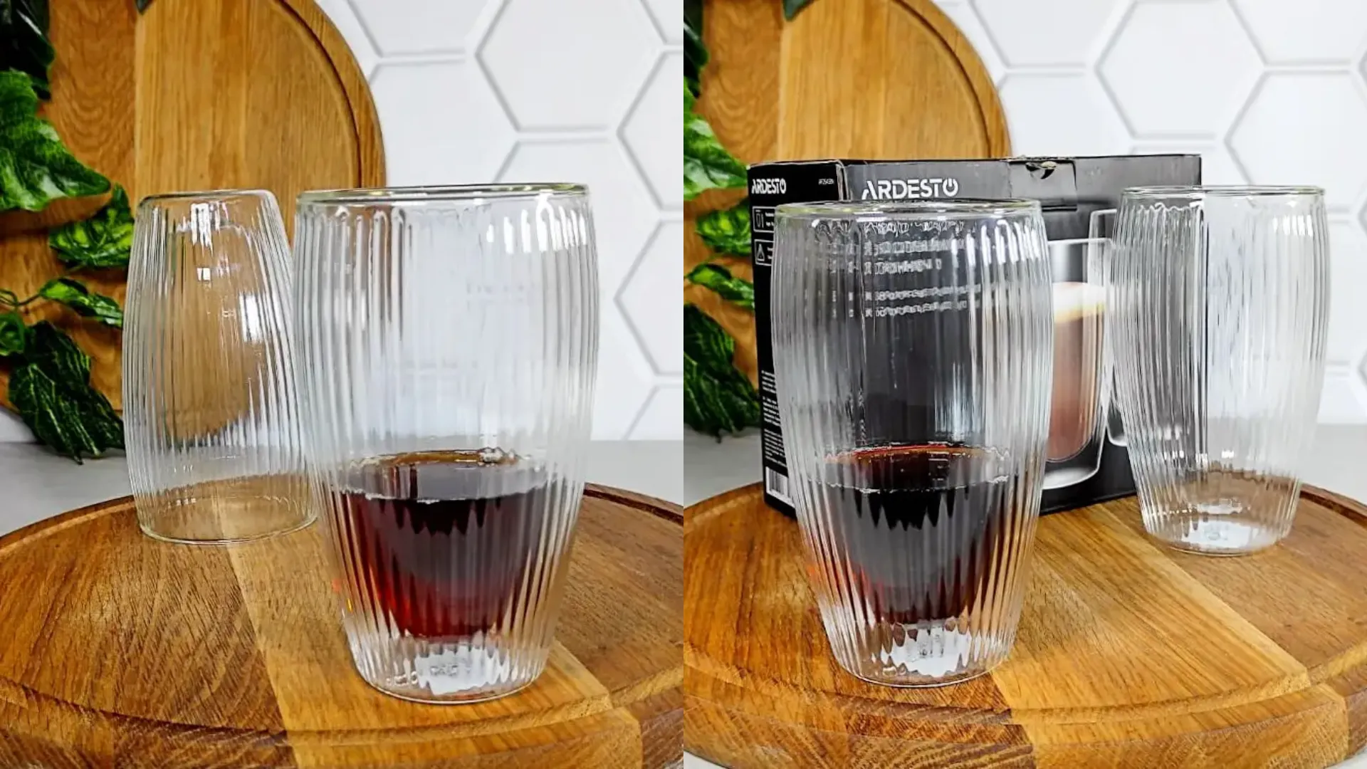 Набор чашек с двойными стенками Ardesto 450 мл 2 шт. (AR2645BN)