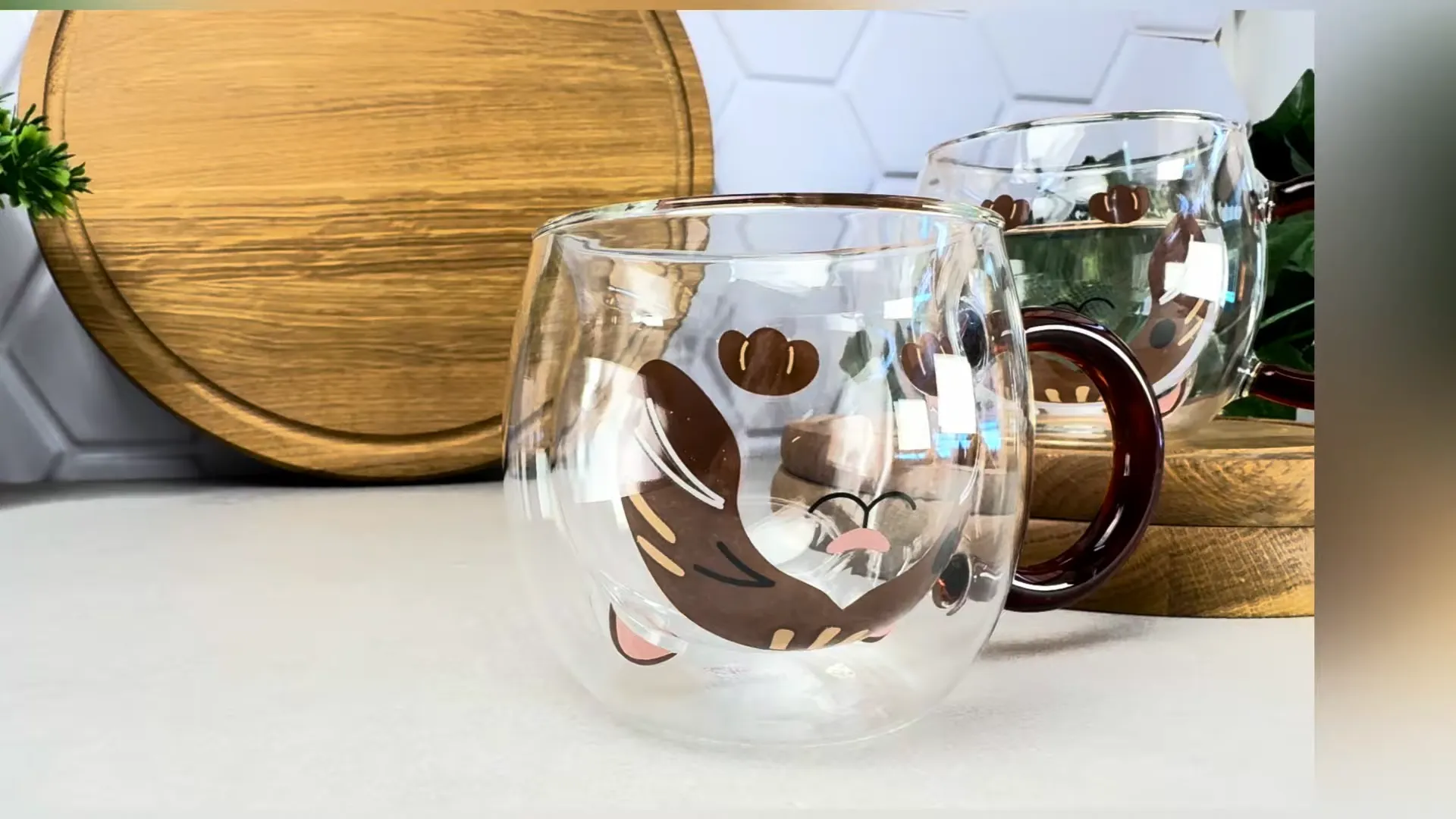 Набор чашек с двойными стенками Ardesto Animals 280 мл 2 шт. (AR2628BC)