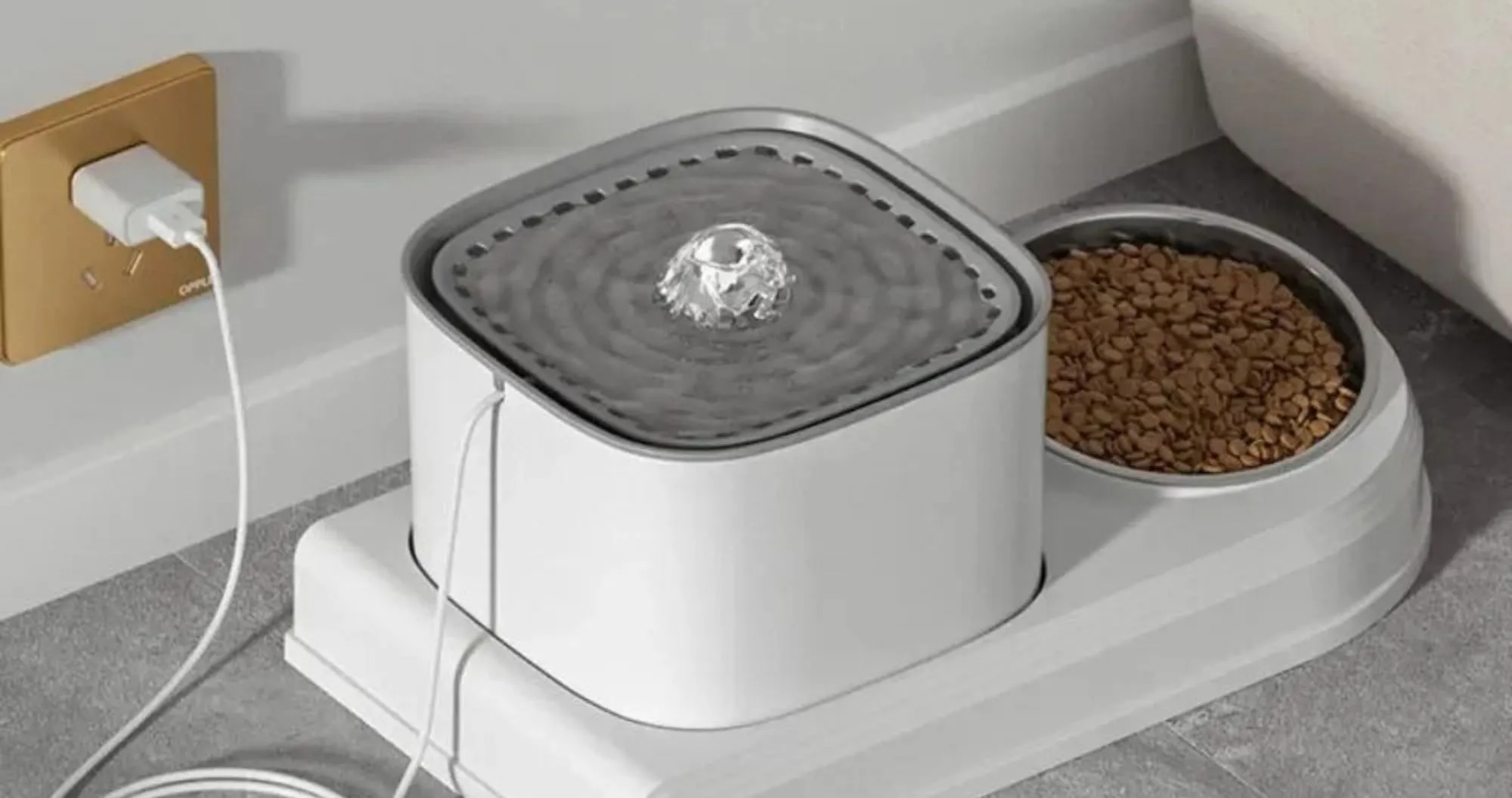 Поїлка з годівницею 2 в 1 Lapka (WF072) (White)