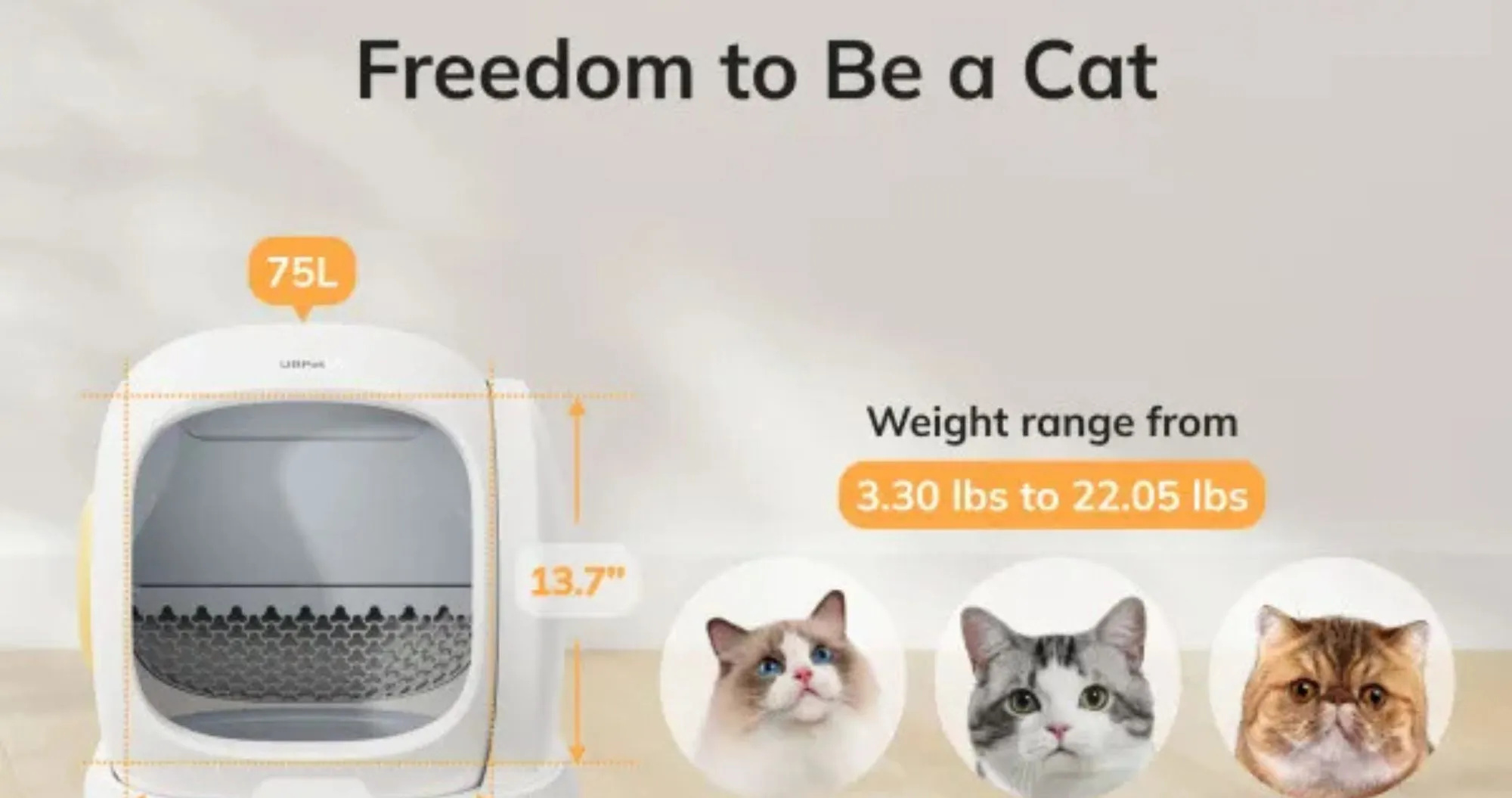 Смарт-лоток для тварин UBPet UCAT C20 (White)