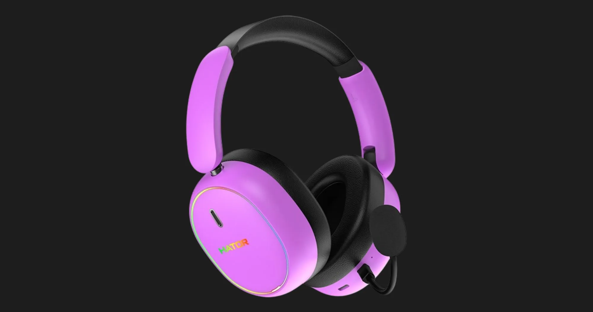 Ігрова гарнітура Hator Phoenix 2 Hi-Res (ESH42) (Wireless) (Cyber Violet) (UA)