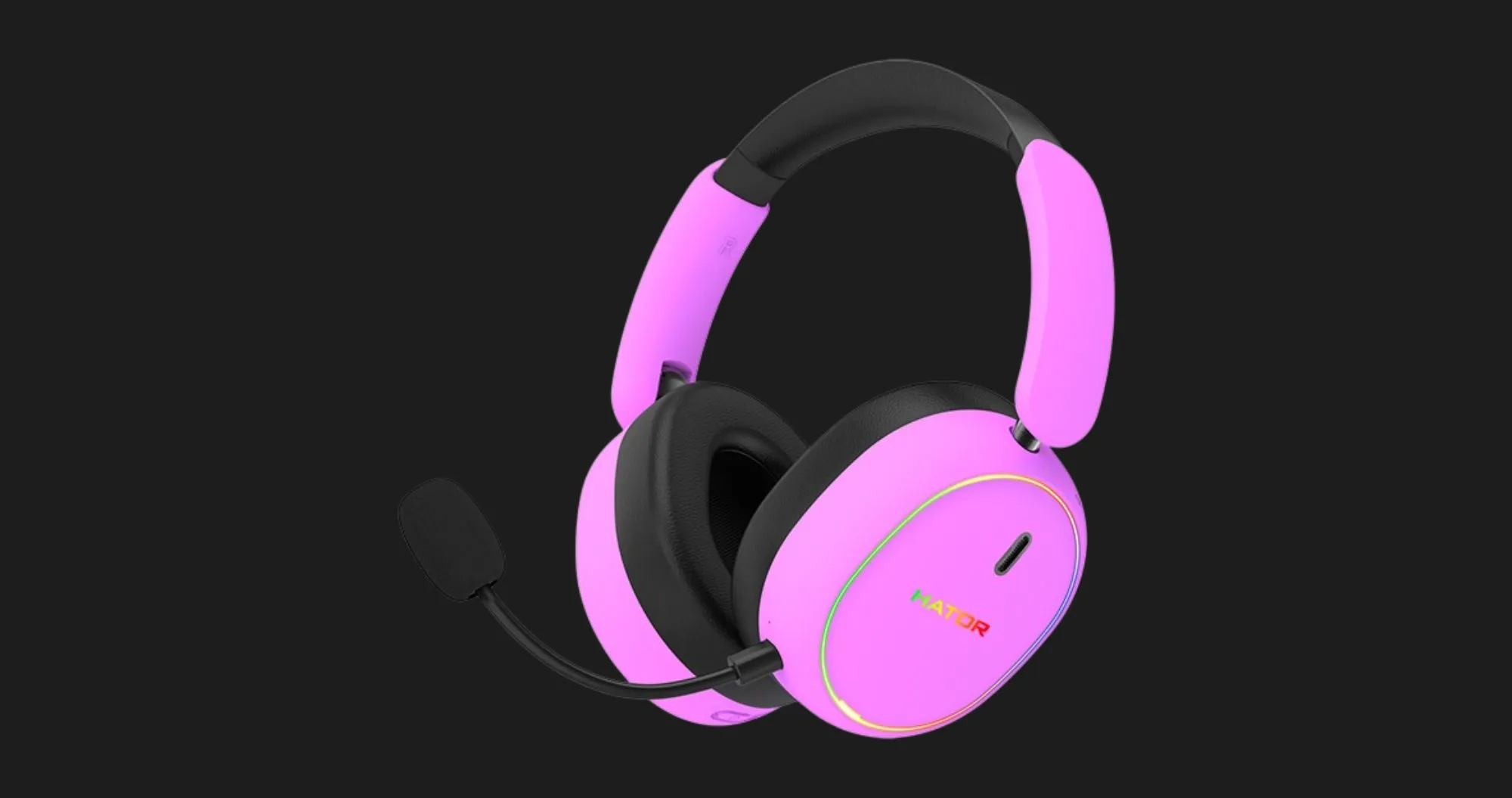 Ігрова гарнітура Hator Phoenix 2 Hi-Res (ESH42) (Wireless) (Cyber Violet) (UA)