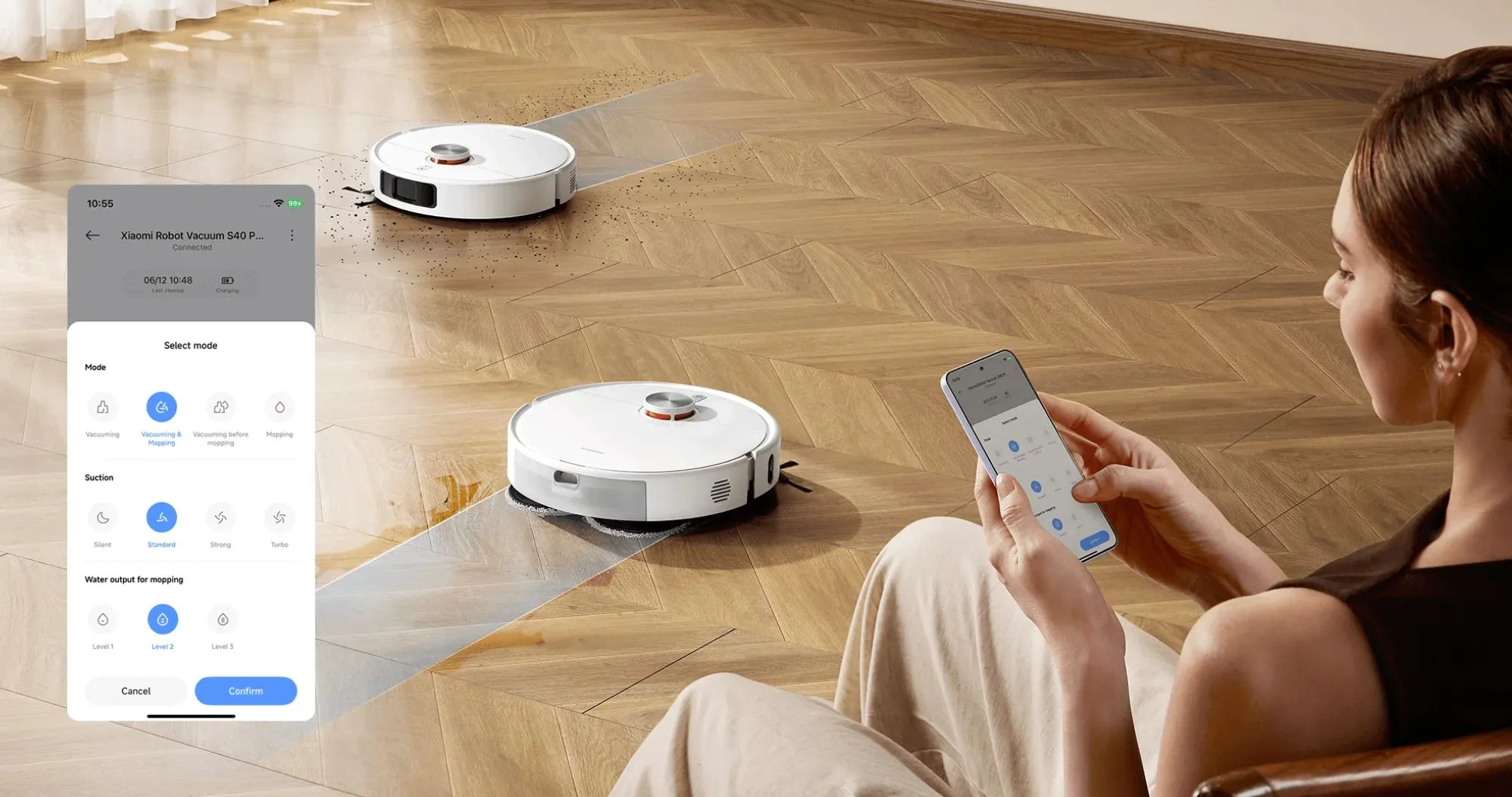 Робот-пилосос Xiaomi Robot Vacuum S40 Pro (White) (EU)