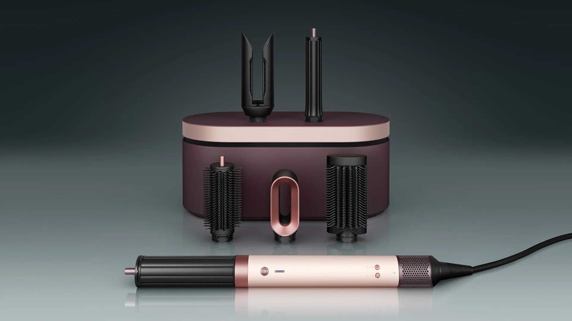 Довга циліндрична насадка Dyson Airwrap Co-anda2x Curling Barrel - 30mm (Black/Jasper Plum)