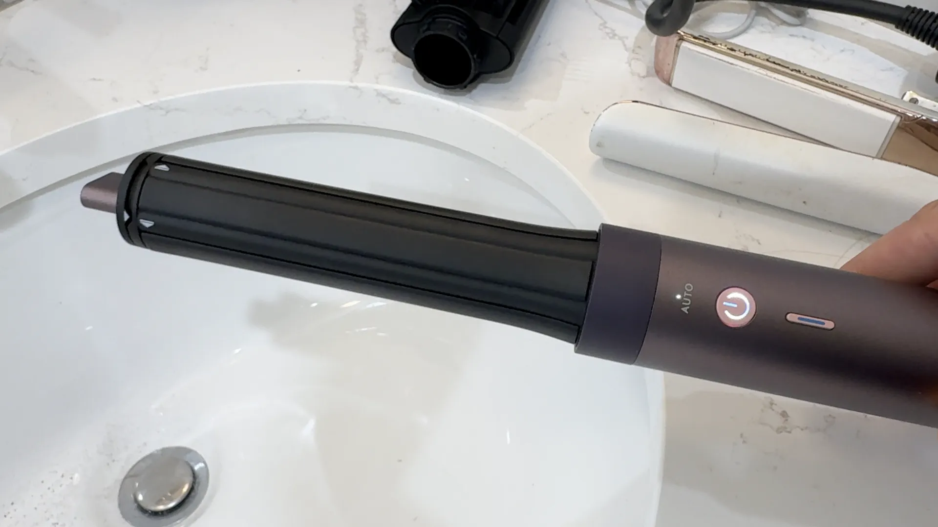 Довга циліндрична насадка Dyson Airwrap Co-anda2x Curling Barrel - 30mm (Black/Jasper Plum)