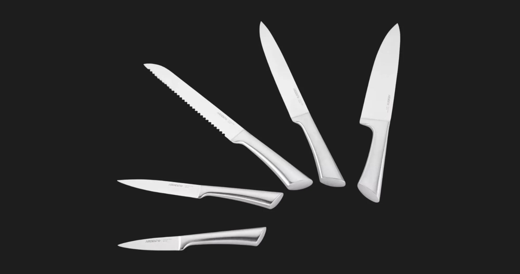 Набор ножей с блоком Ardesto Black Mars 6 предметов бамбук