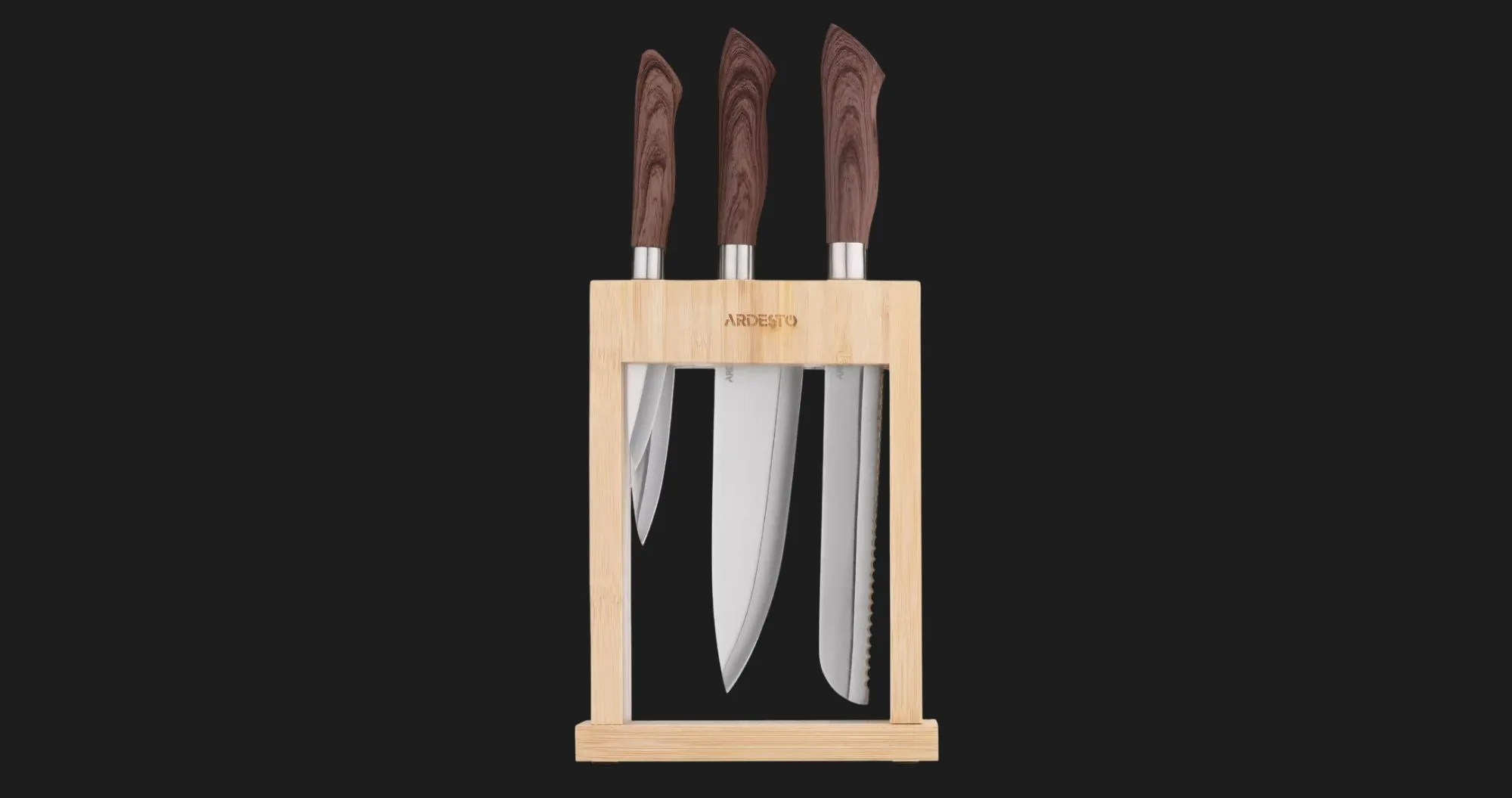 Набор ножей с блоком Ardesto Midori 6 предметов, бамбук