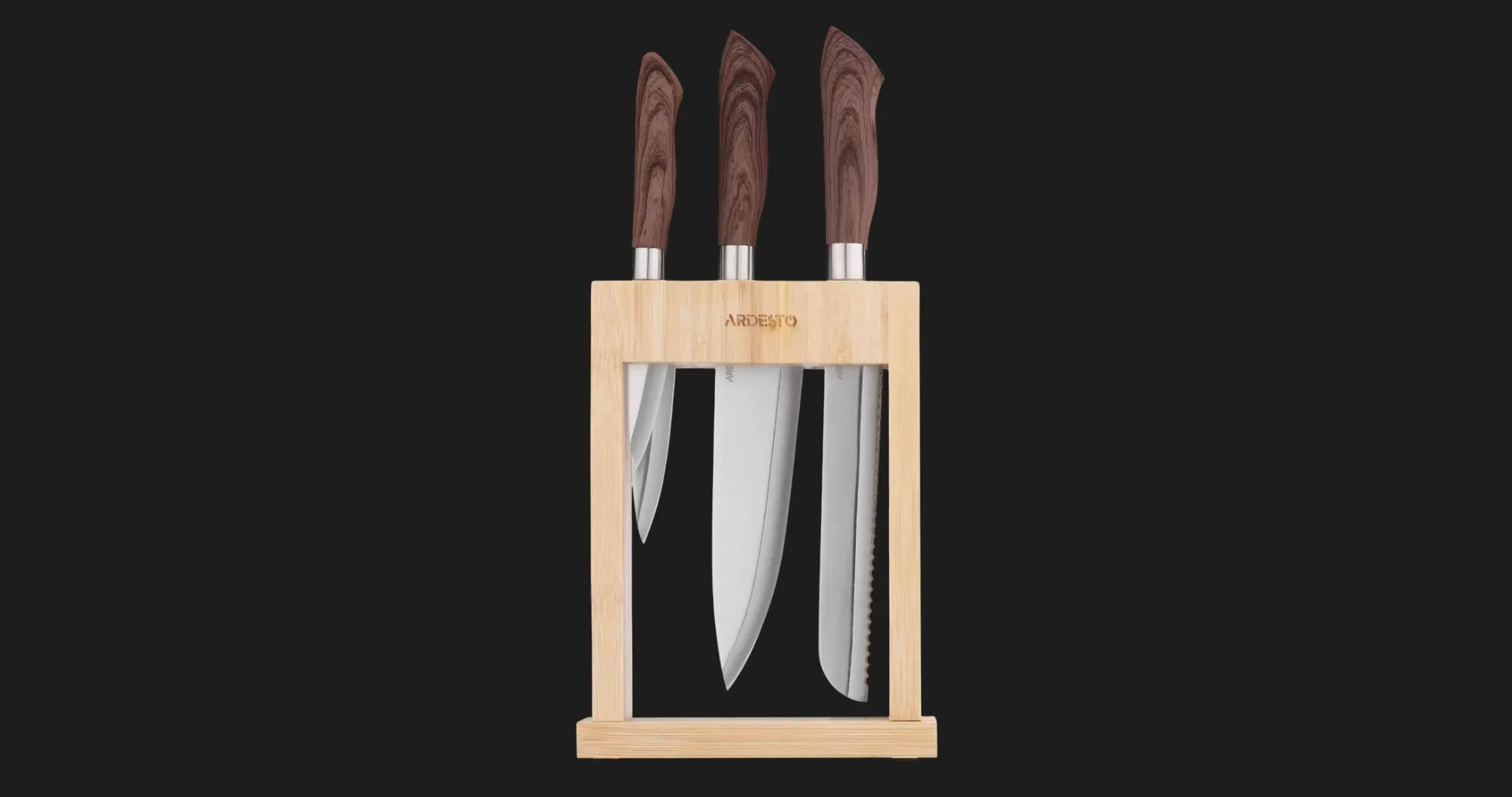 Набор ножей с блоком Ardesto Midori 6 предметов, бамбук
