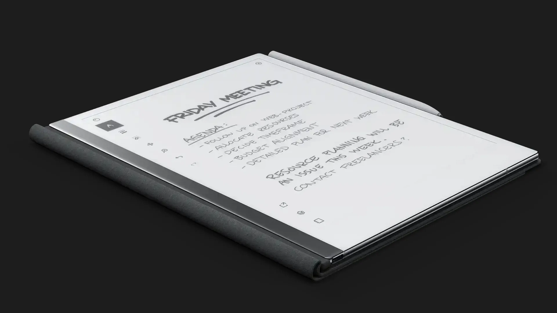 Оригінальний чохол Book Folio для reMarkable 2 Polymer Weave (Gray)