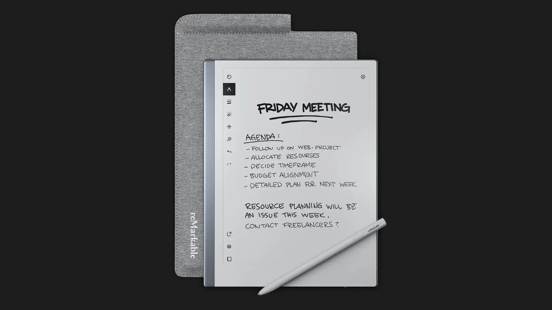 Оригінальний чохол Folio для reMarkable 2 Polymer Weave (Gray)