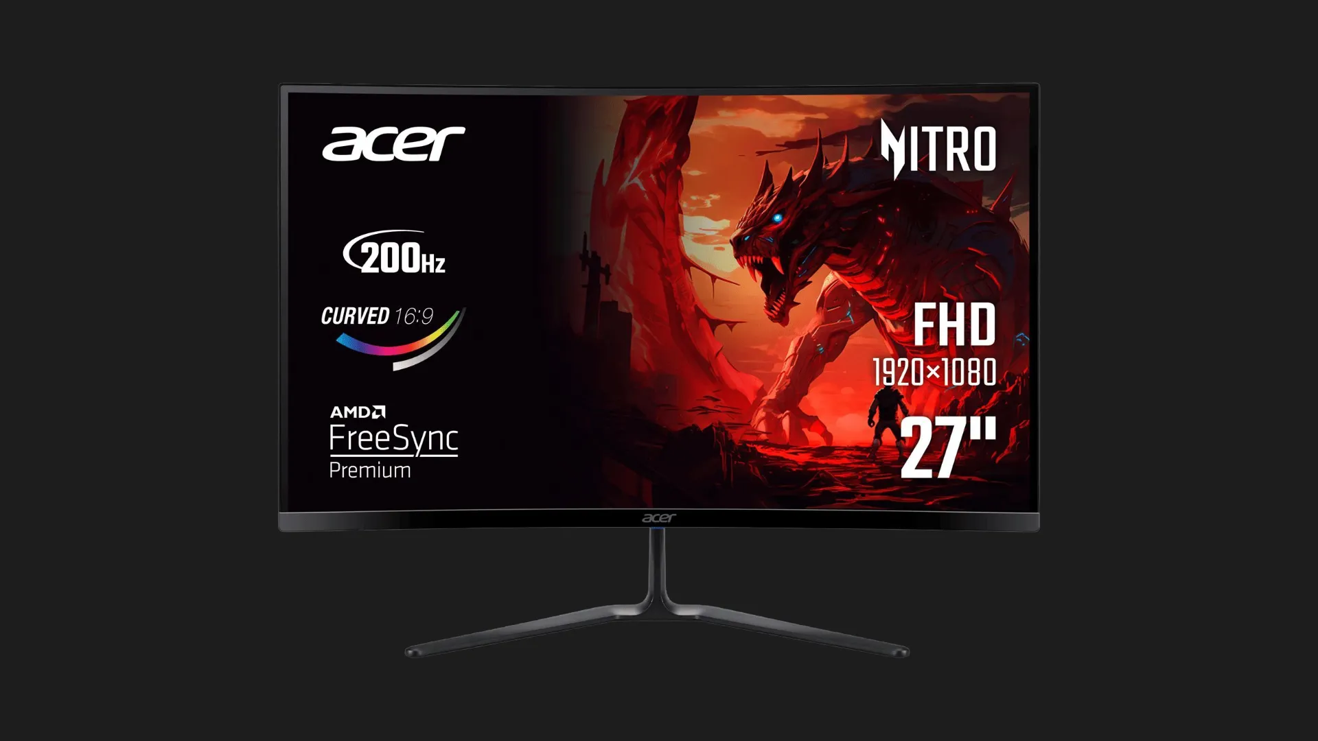 Монітор Acer 27" Nitro ED270X0biip IPS 200Hz UM.HE0EE.001 (UA)