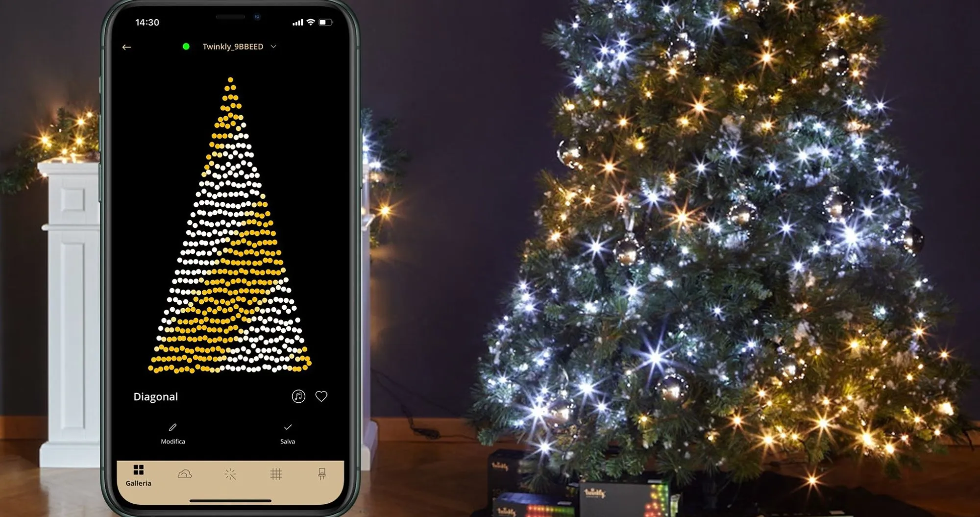 Гирлянда Smart LED Twinkly Strings AWW 400 IP44 32м