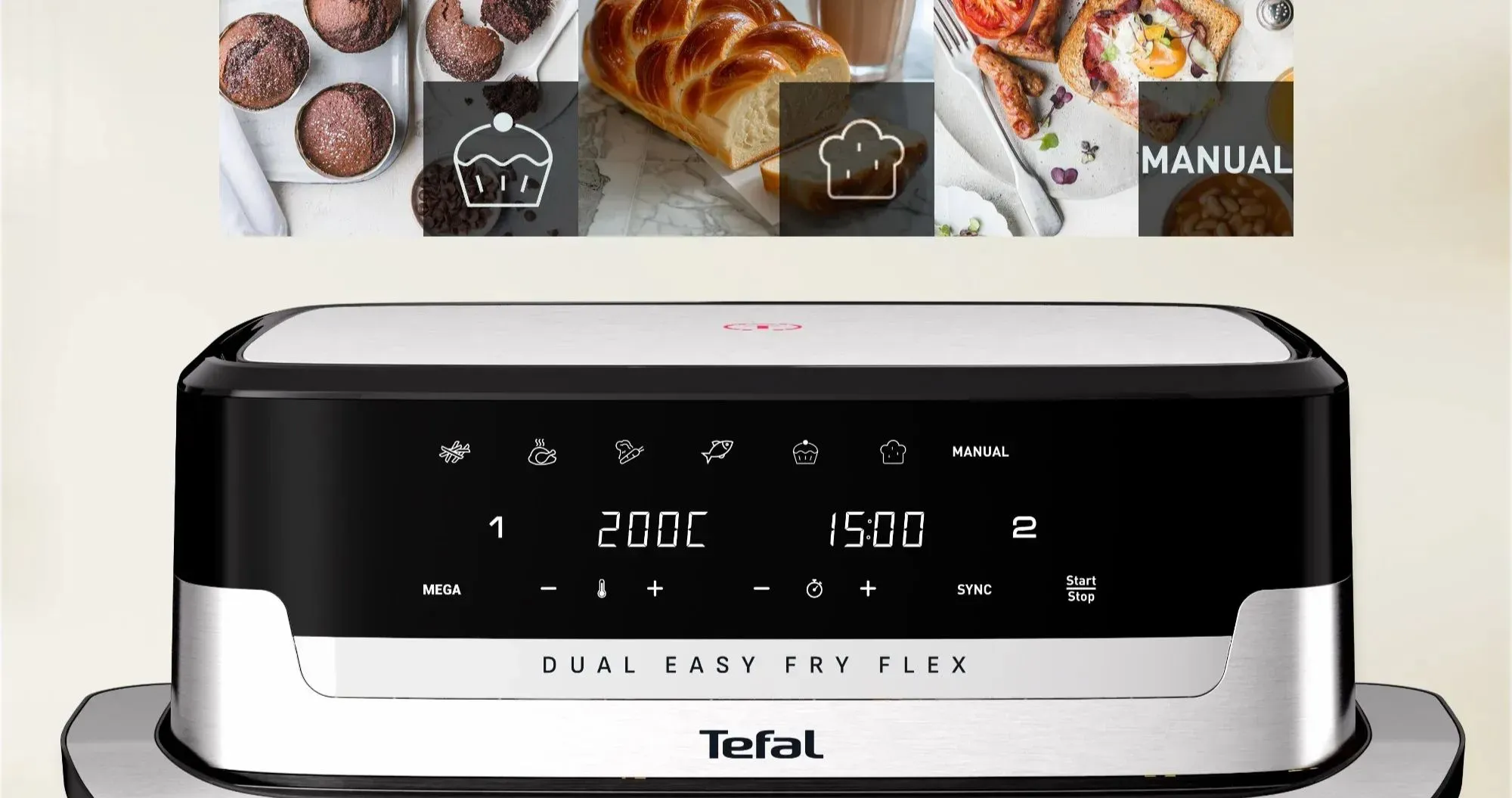Мультипіч Tefal Dual Easy Fry Flex EY922DE0 (EU)