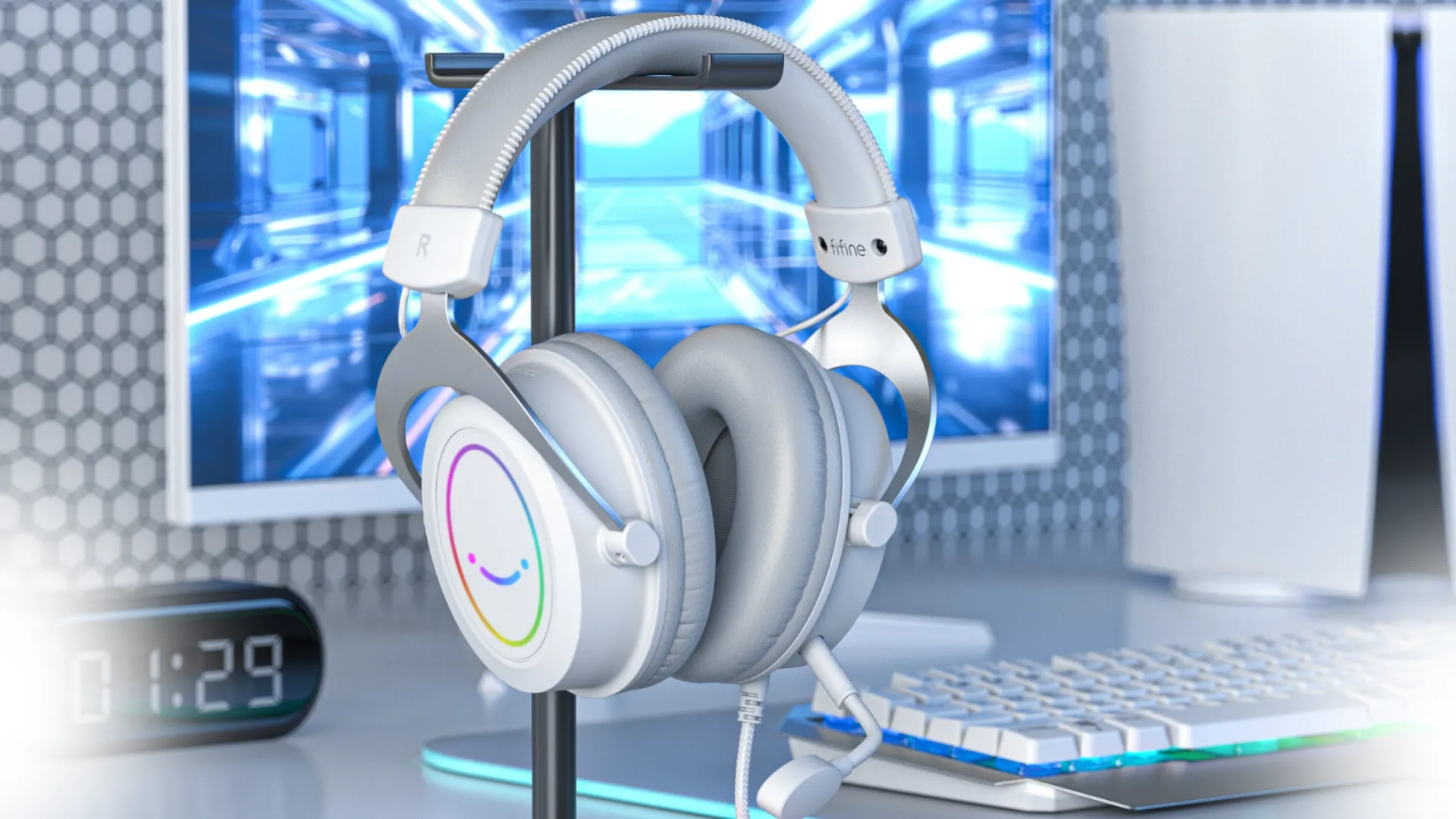 Ігрова гарнітура Fifine RGB H3P (Pink) (UA)