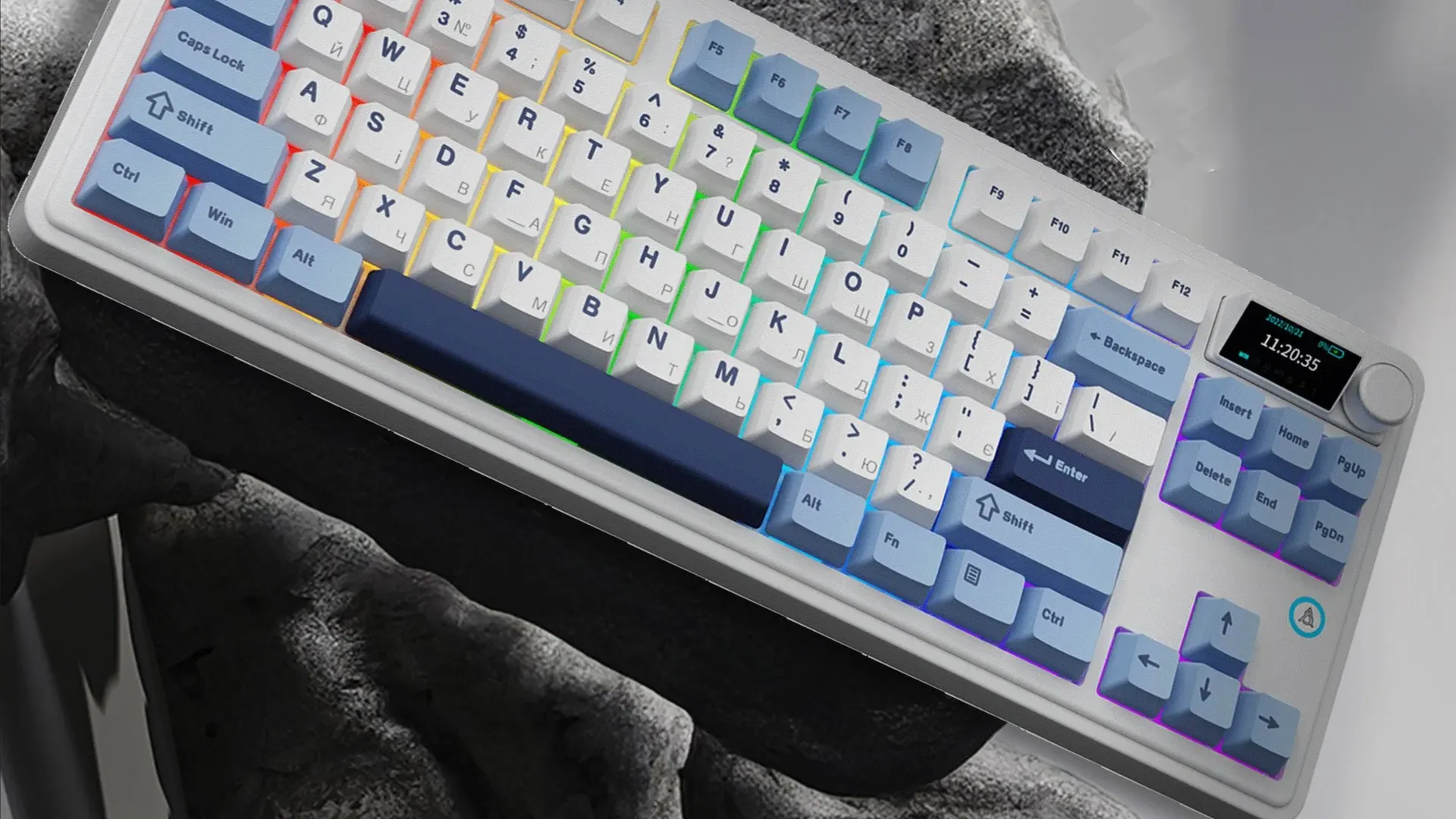 Клавіатура ігрова Ajazz AK870 PLUS Murad Switch (White) (AK870-MU-BWD) (UA)