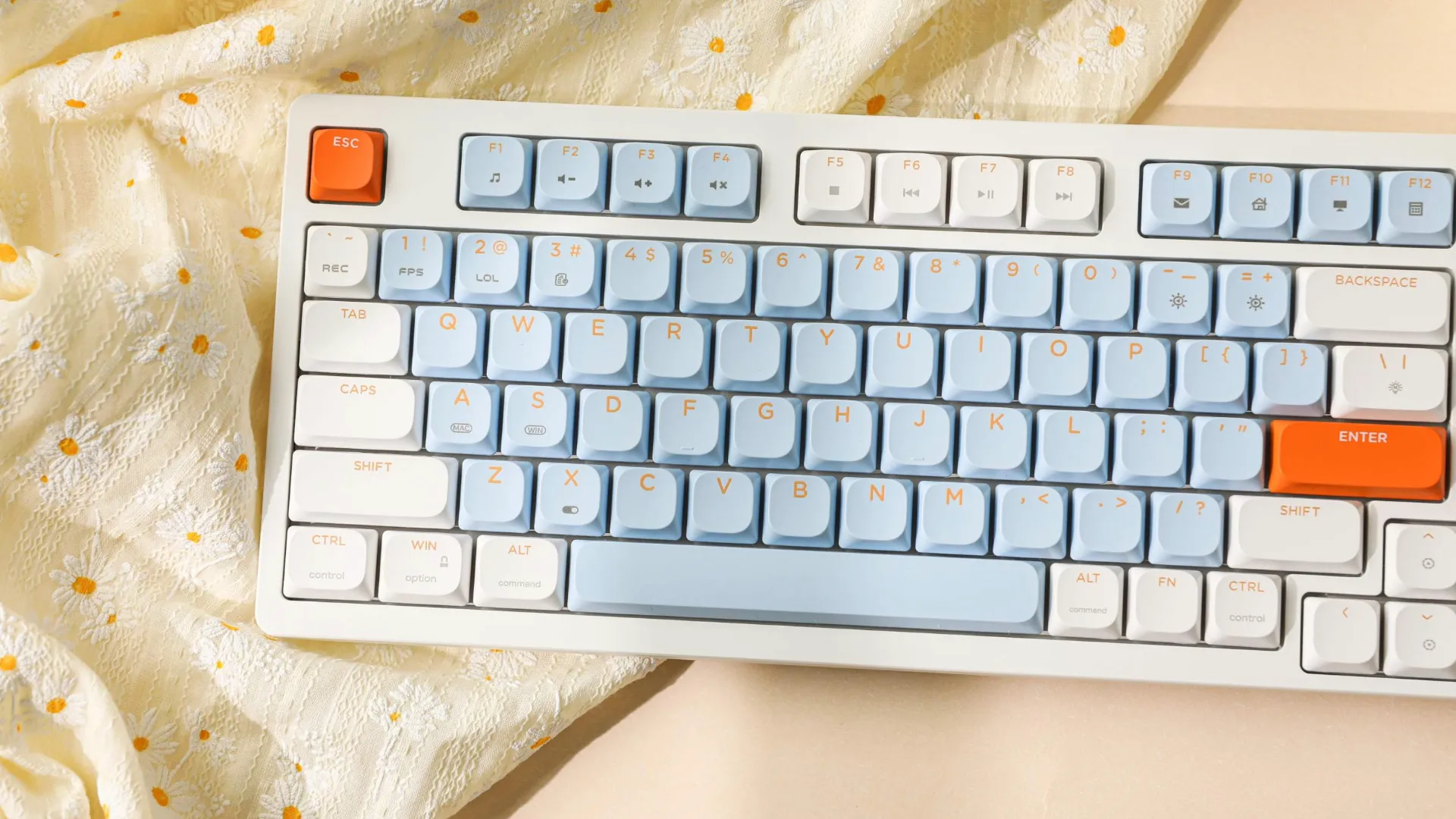 Клавиатура игровая Ajazz AKP815 Red Switch (White/Blue) (AKP815-R-WBO) (UA)