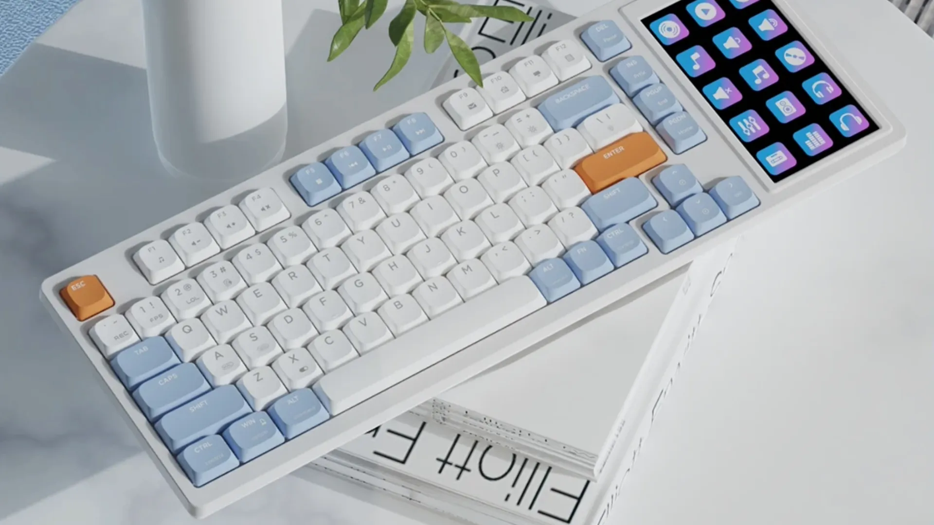 Клавиатура игровая Ajazz AKP815 Red Switch (White/Blue) (AKP815-R-WBO) (UA)