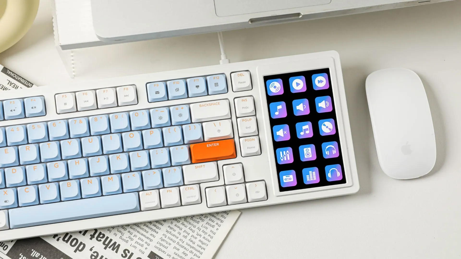 Клавиатура игровая Ajazz AKP815 Red Switch (White/Blue) (AKP815-R-WBO) (UA)