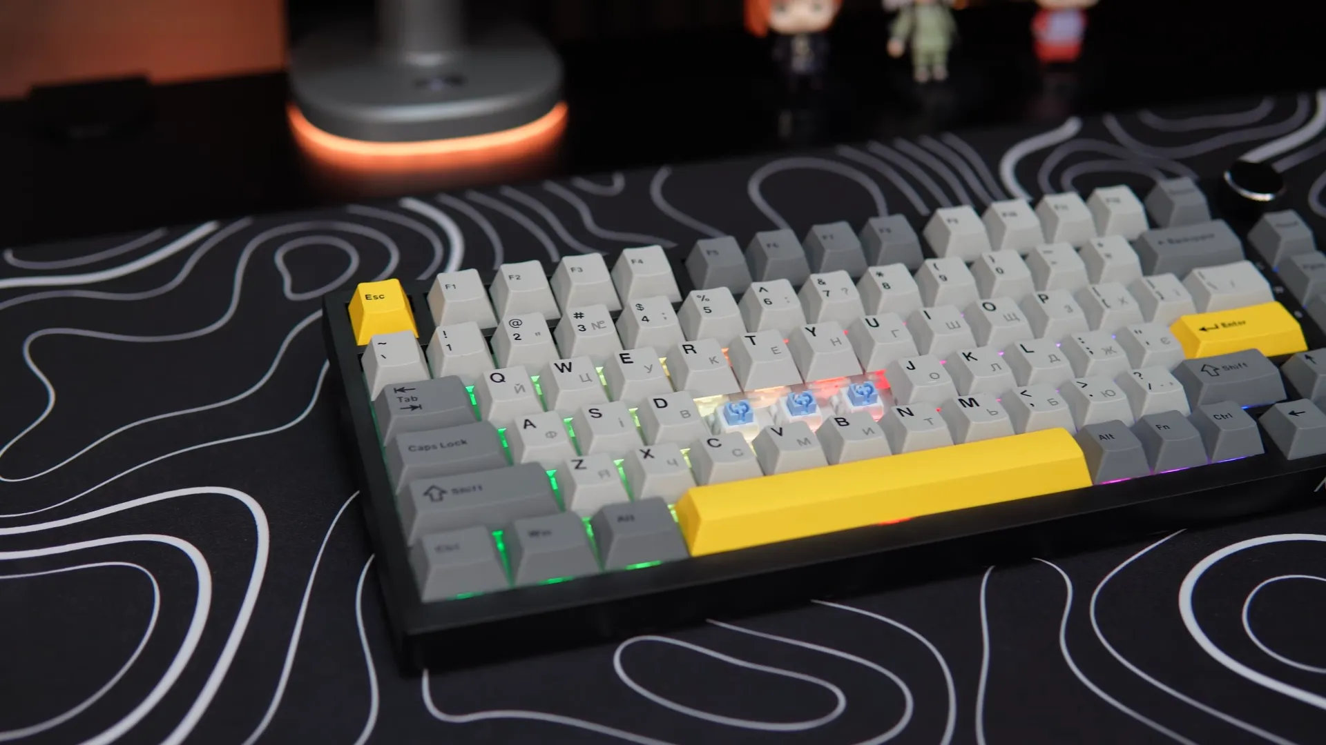 Клавиатура игровая Ajazz AK820 PRO Flying Fish Switches (White/Purple) (AK820PRO-FF-PWB) (UA)