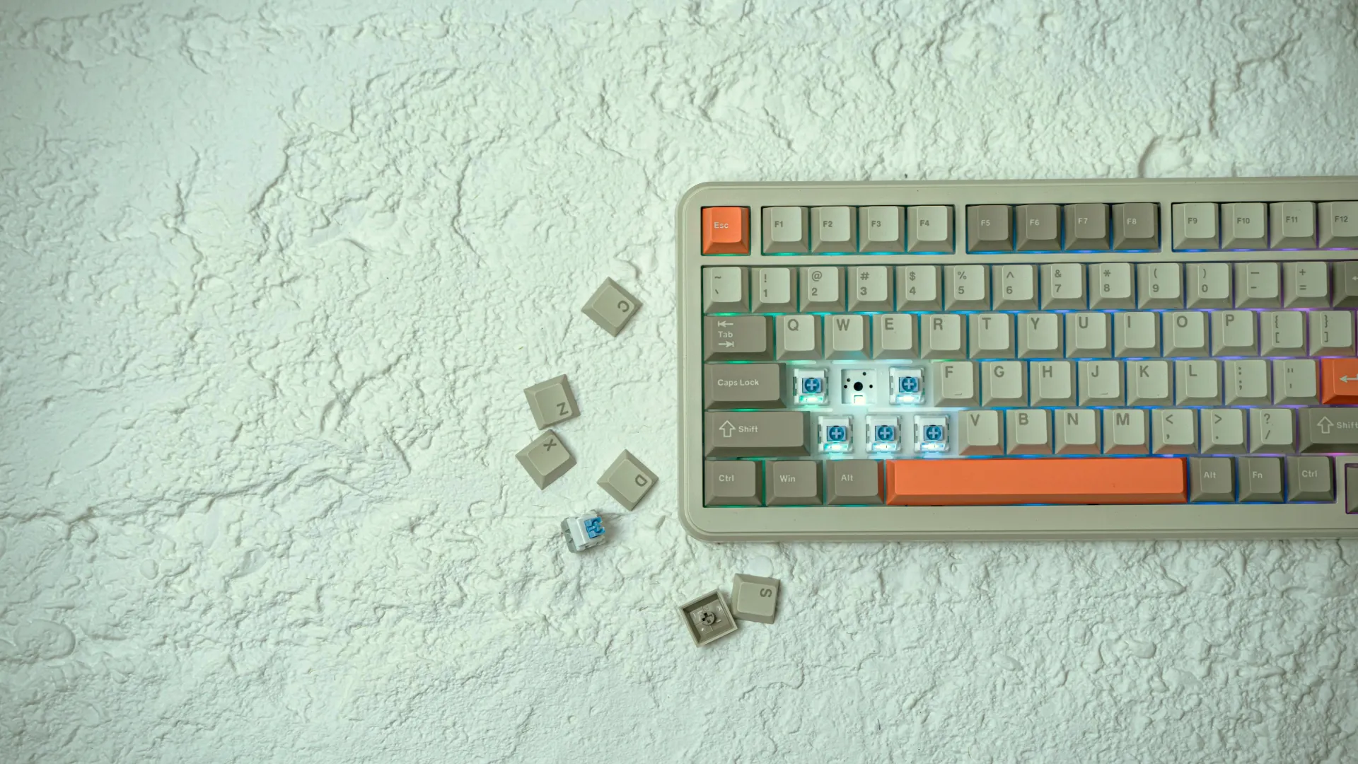 Клавіатура ігрова Ajazz AK820 MAX Flying Fish Switch (Retro) (AK820MAX-FF-R) (UA)