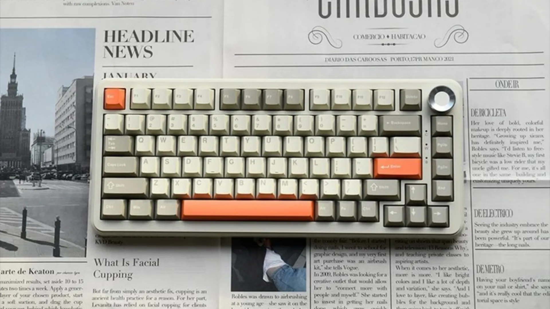 Клавіатура ігрова Ajazz AK820 MAX Flying Fish Switch (Retro) (AK820MAX-FF-R) (UA)