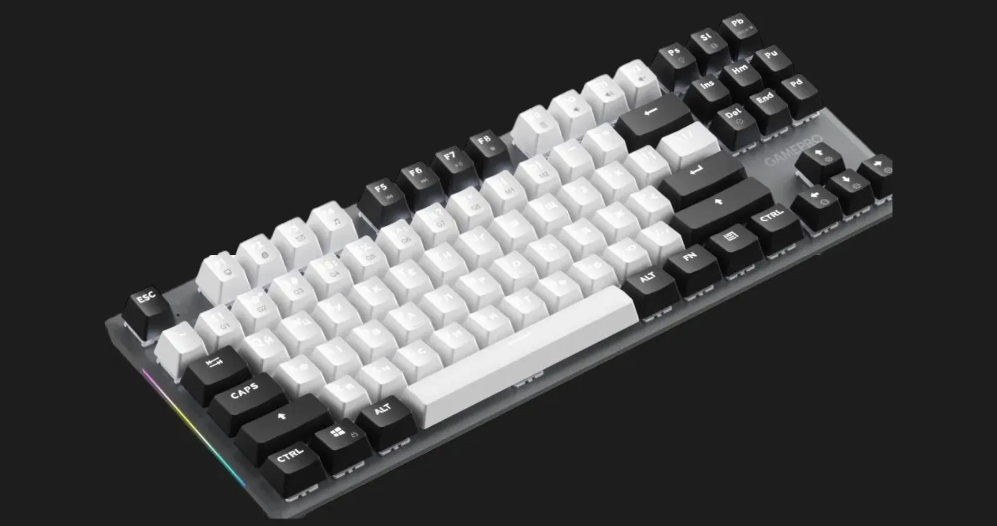 Клавіатура GamePro Genesis Joker 87% Red switches (White) (UA)