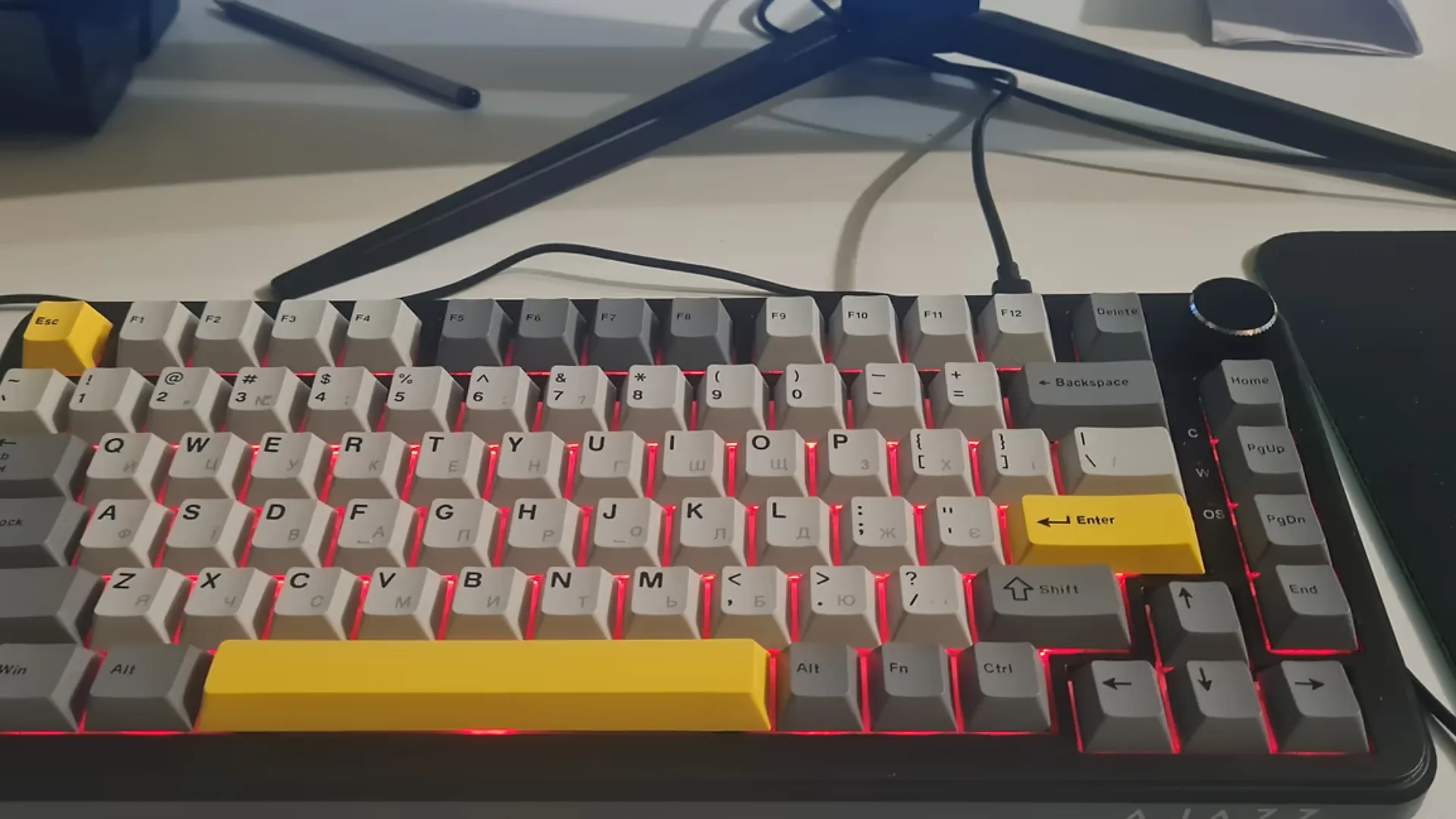 Клавиатура игровая Ajazz AK820 MAX Magnetic Switches (Black) (AK820MAX-WM-BGY) (UA)