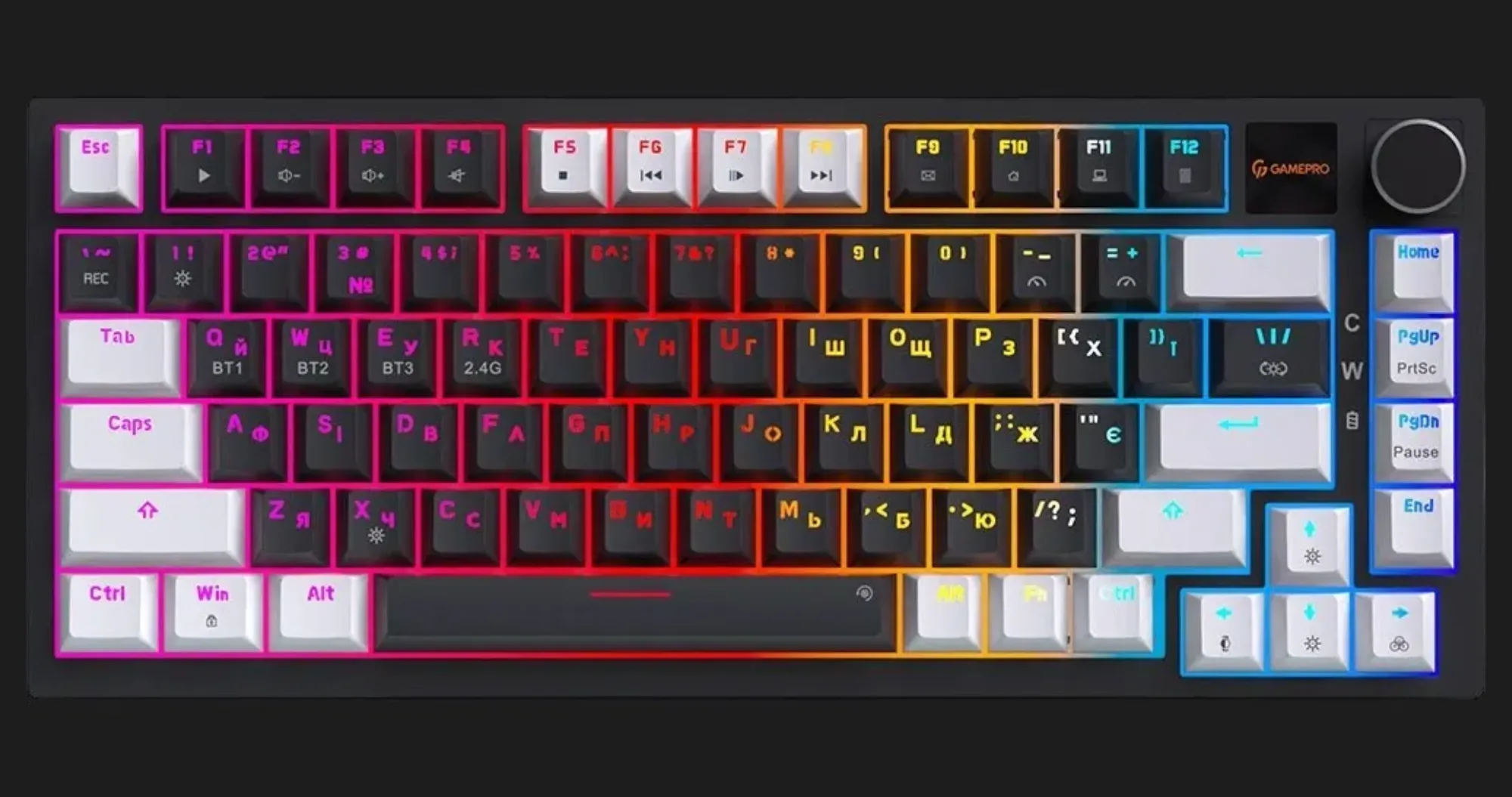 Клавіатура GamePro Asgard Valhalla Pro 75% Rainy switches (White) (UA)