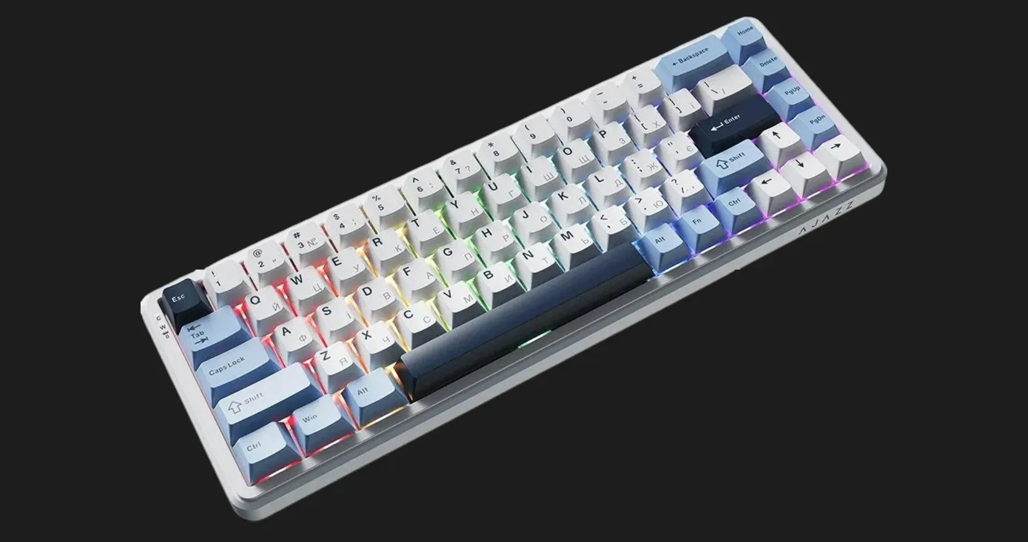 Клавіатура ігрова Ajazz (Black/Gray/Yellow) (AK680-M-BGY-AW) (UA)