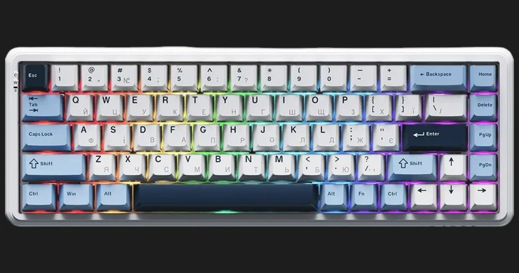 Клавіатура ігрова Ajazz (Black/Gray/Yellow) (AK680-M-BGY-AW) (UA)