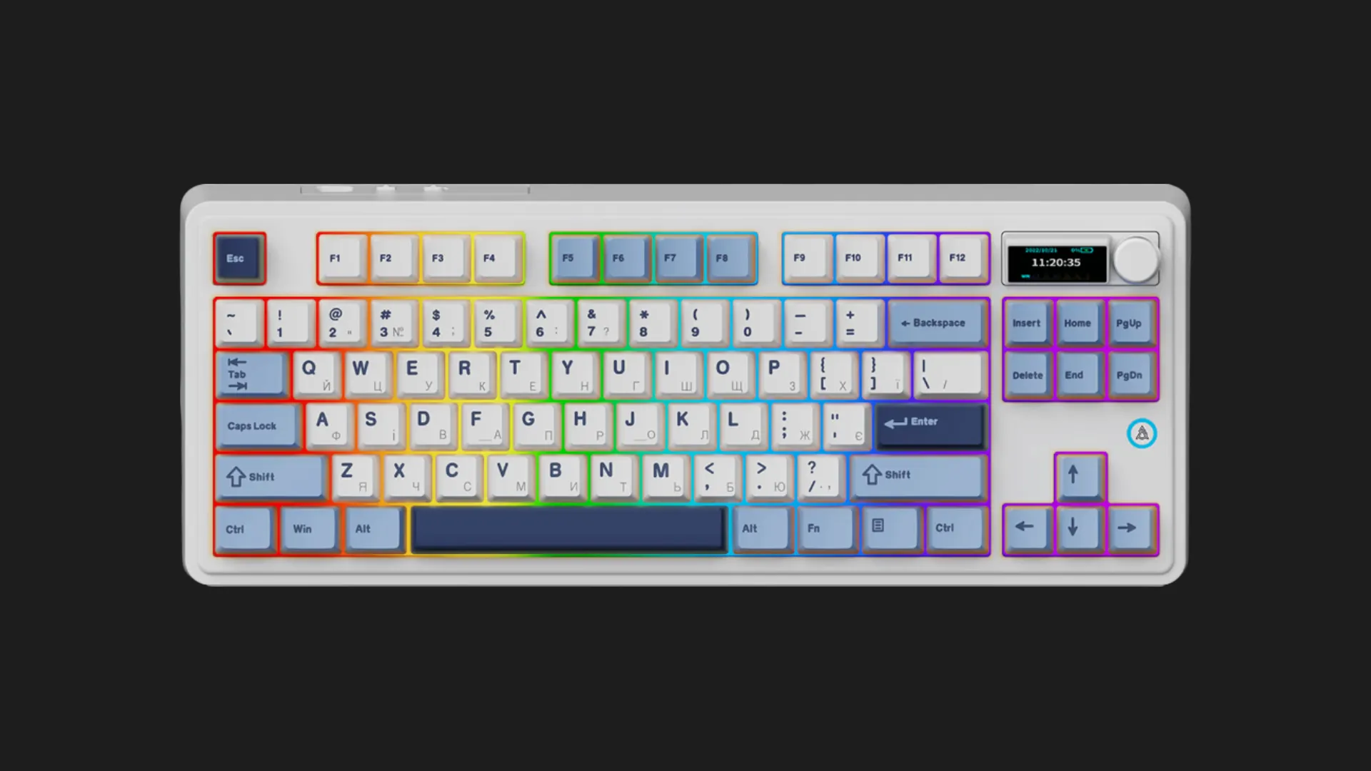 Клавіатура ігрова Ajazz AK870 PLUS Murad Switch (White) (AK870-MU-BWD) (UA)